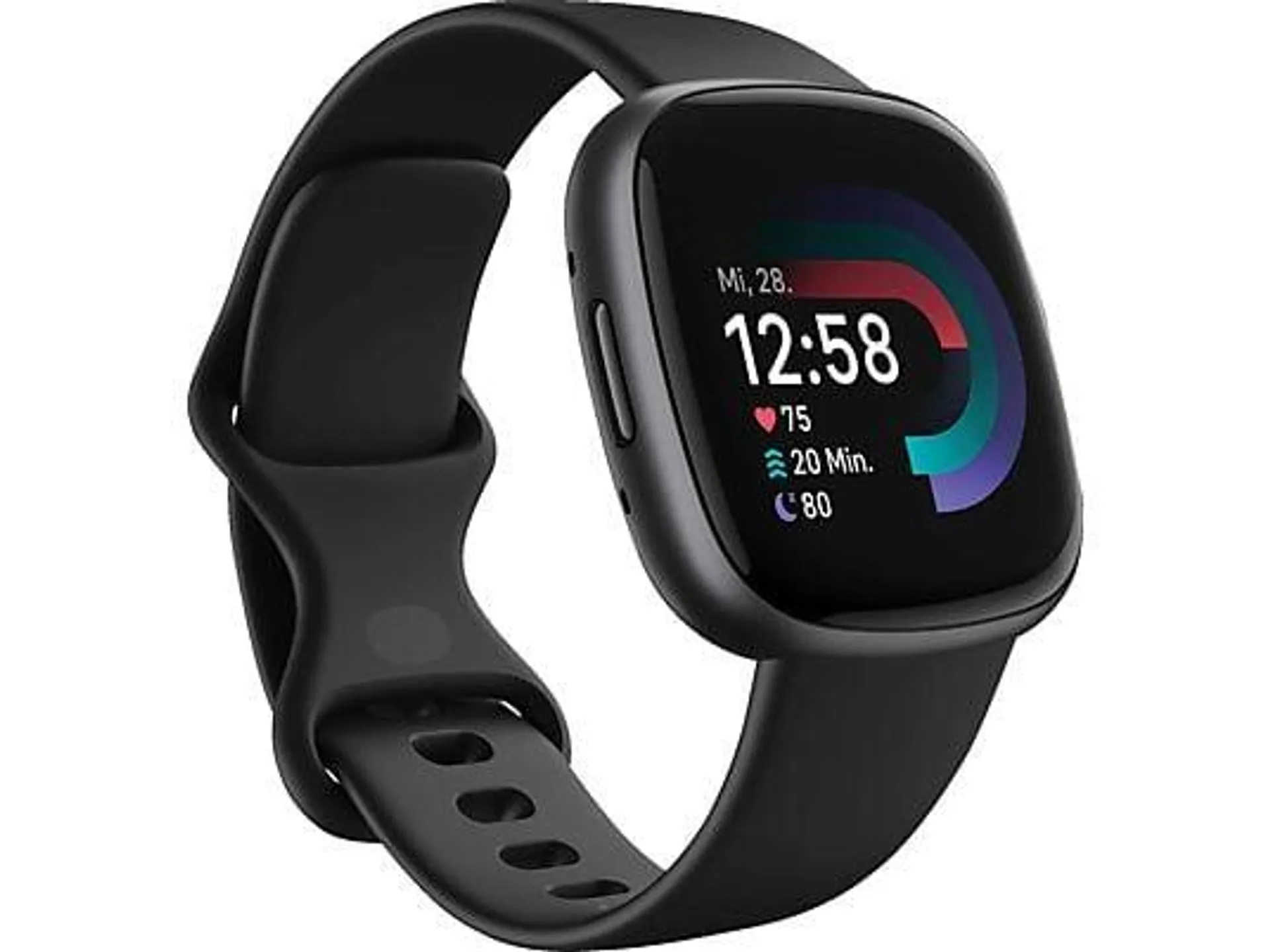 FITBIT Versa 4 Smartwatch Aluminium Elastomer, S/L, Black/Graphite