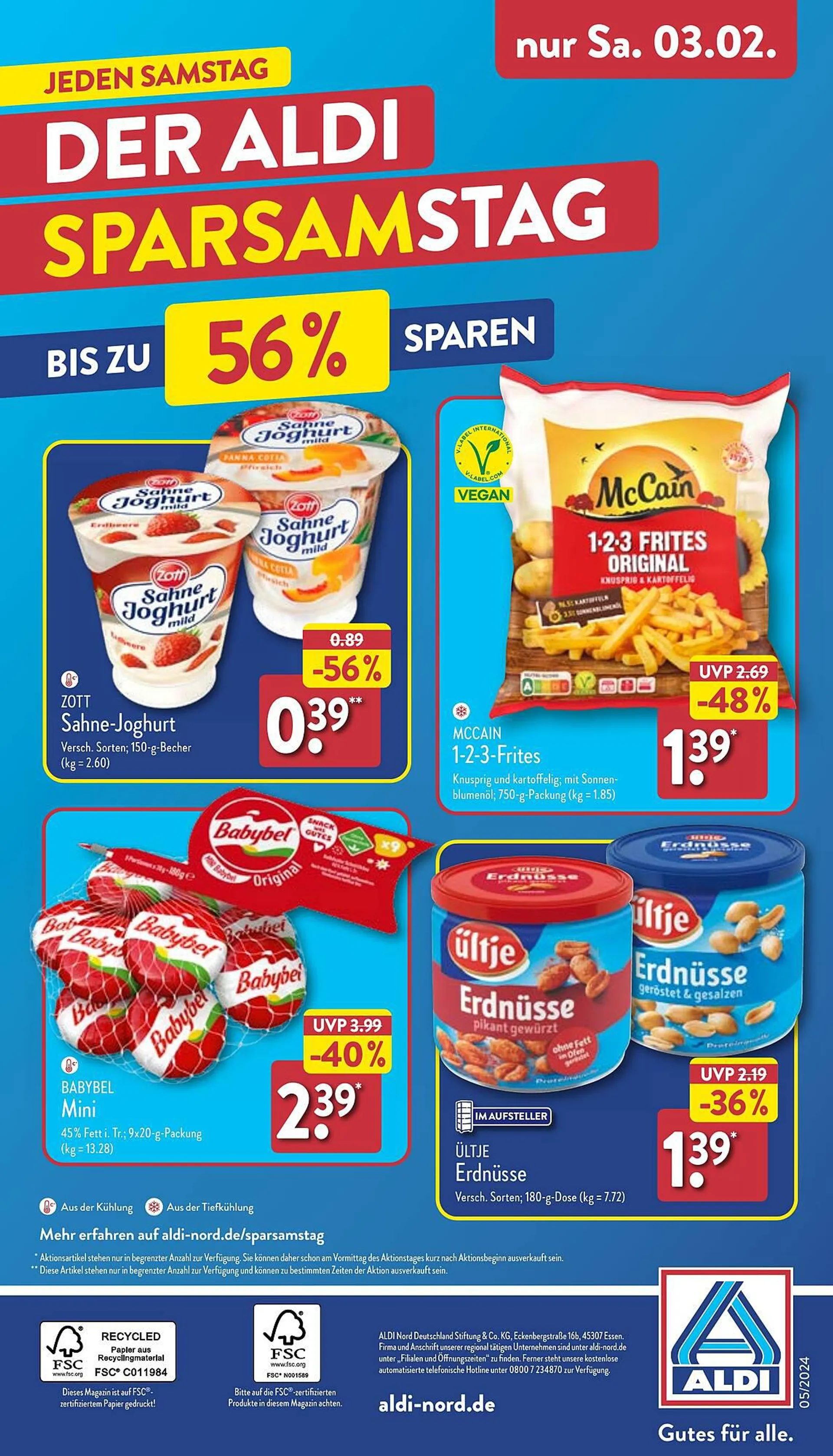 Aldi Nord Prospekt von 29. Januar bis 3. Februar 2024 - Prospekt seite 36