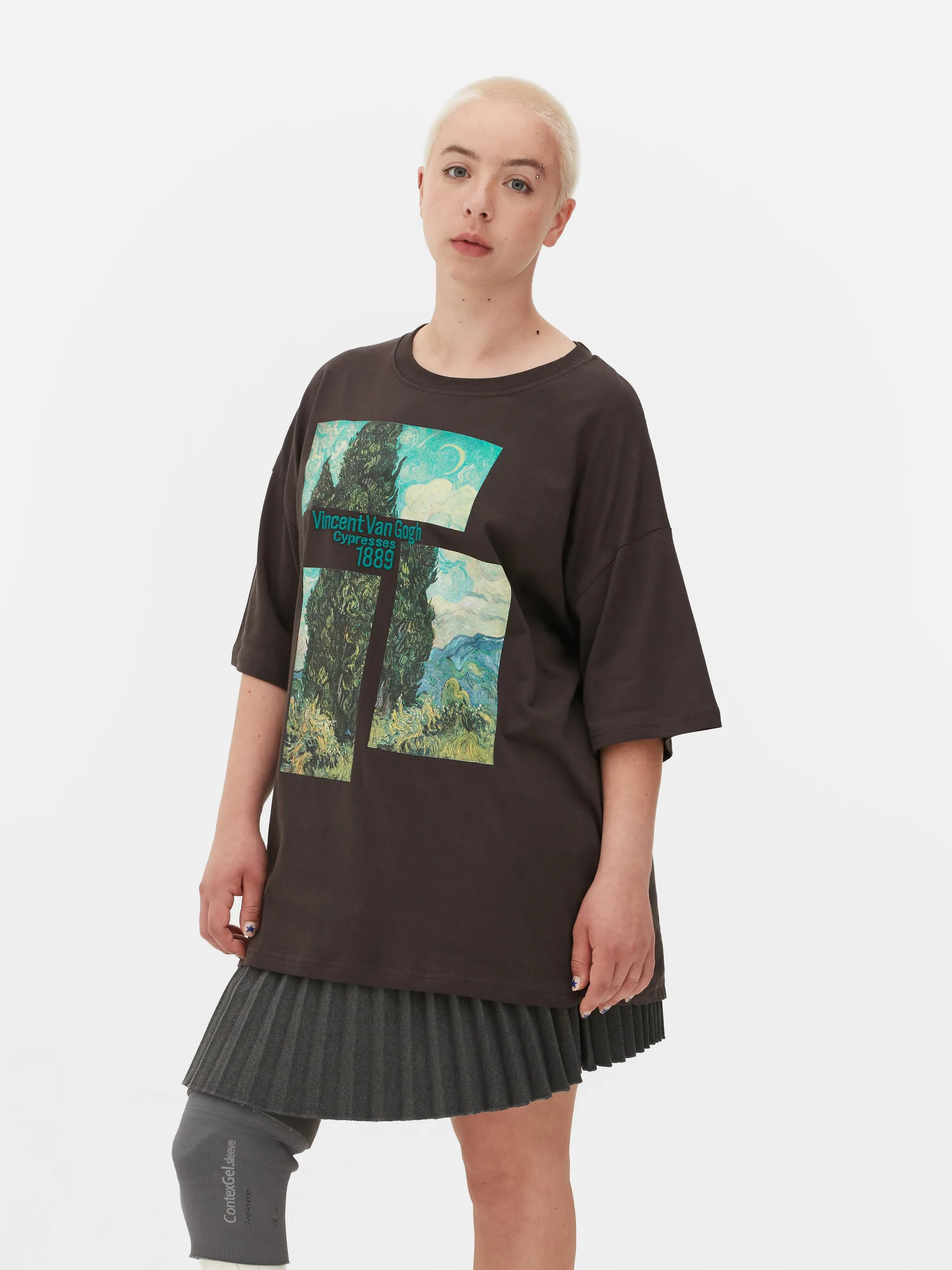 „Van Gogh Zypressen“ T-Shirt im Oversized-Look