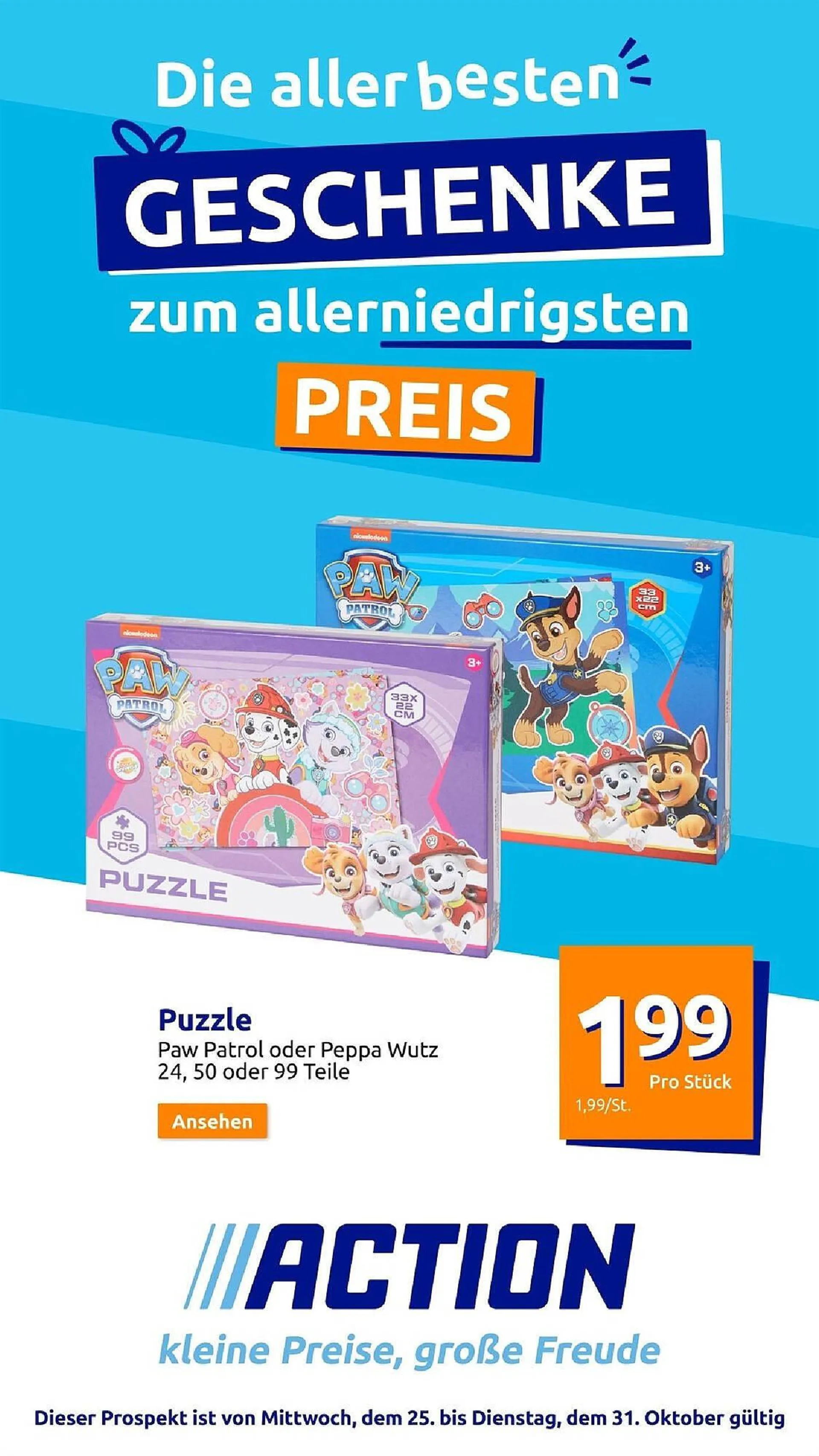 Action Geschenke Prospekt gültig bis 31. Oktober 2023