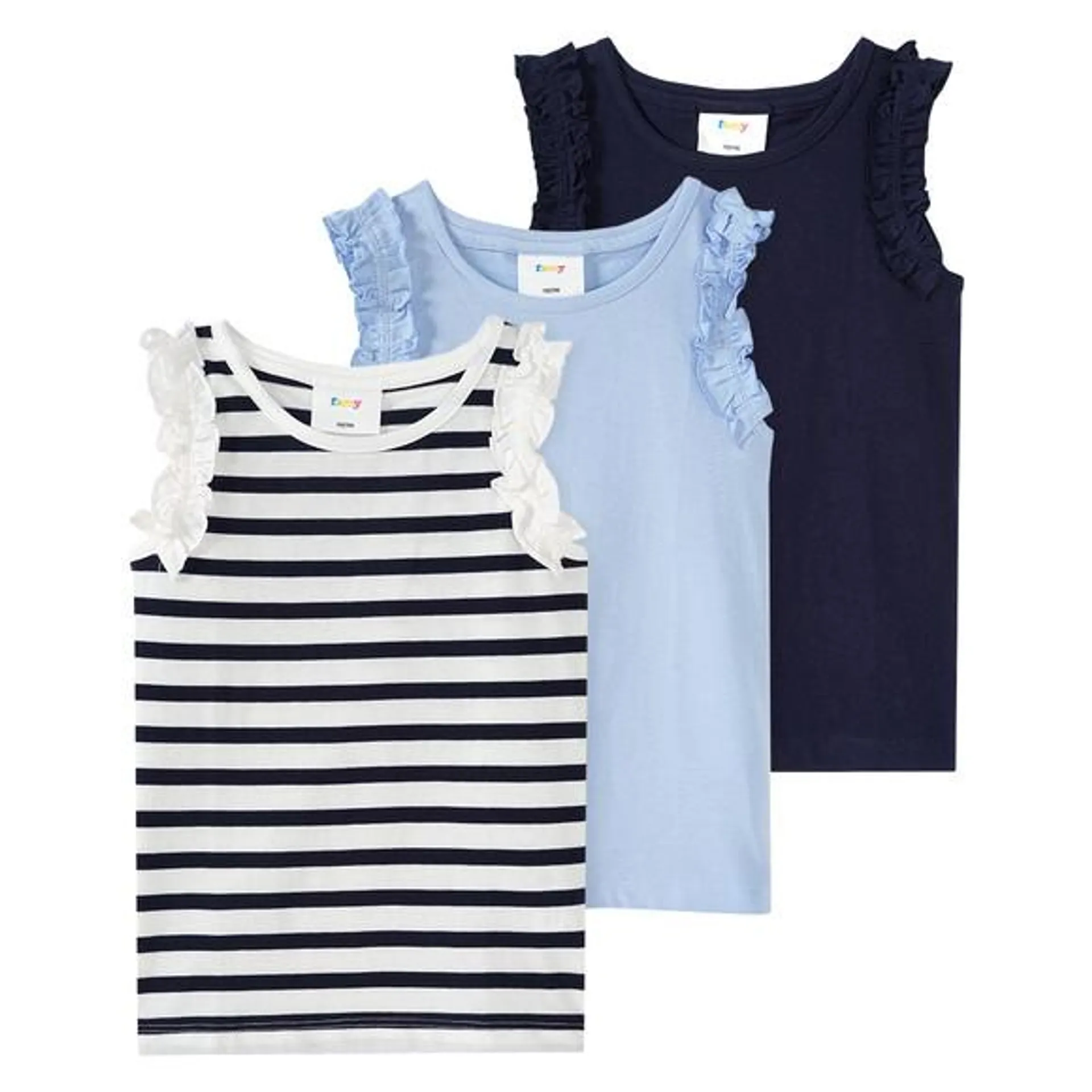 3 Mädchen Tops im Basic-Look