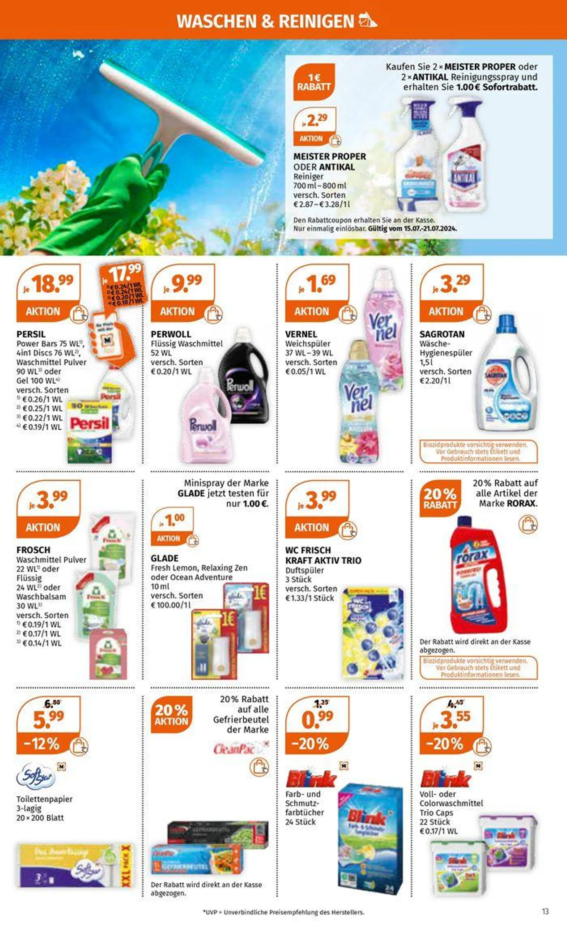 Müller Katalog von 15. Juli bis 20. Juli 2024 - Prospekt seite 13