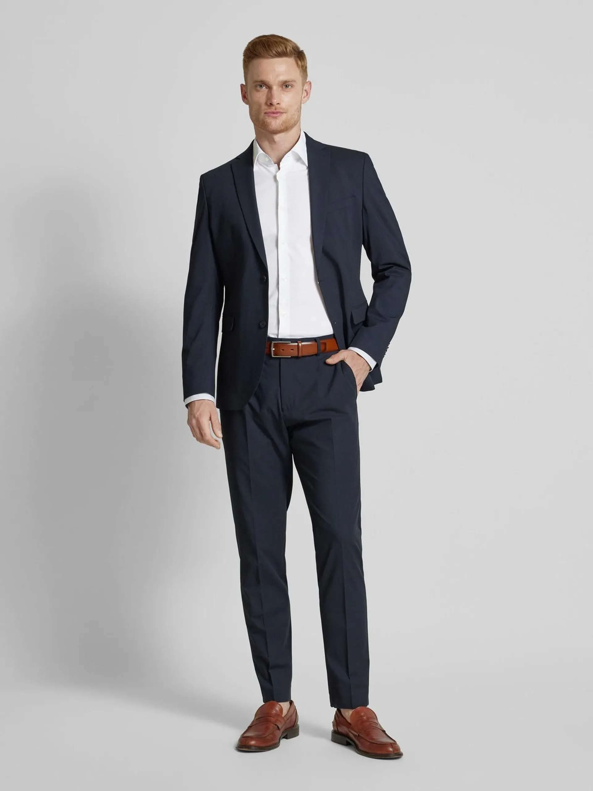 Slim Fit Business-Hemd mit Kentkragen Modell 'Hank' in weiss