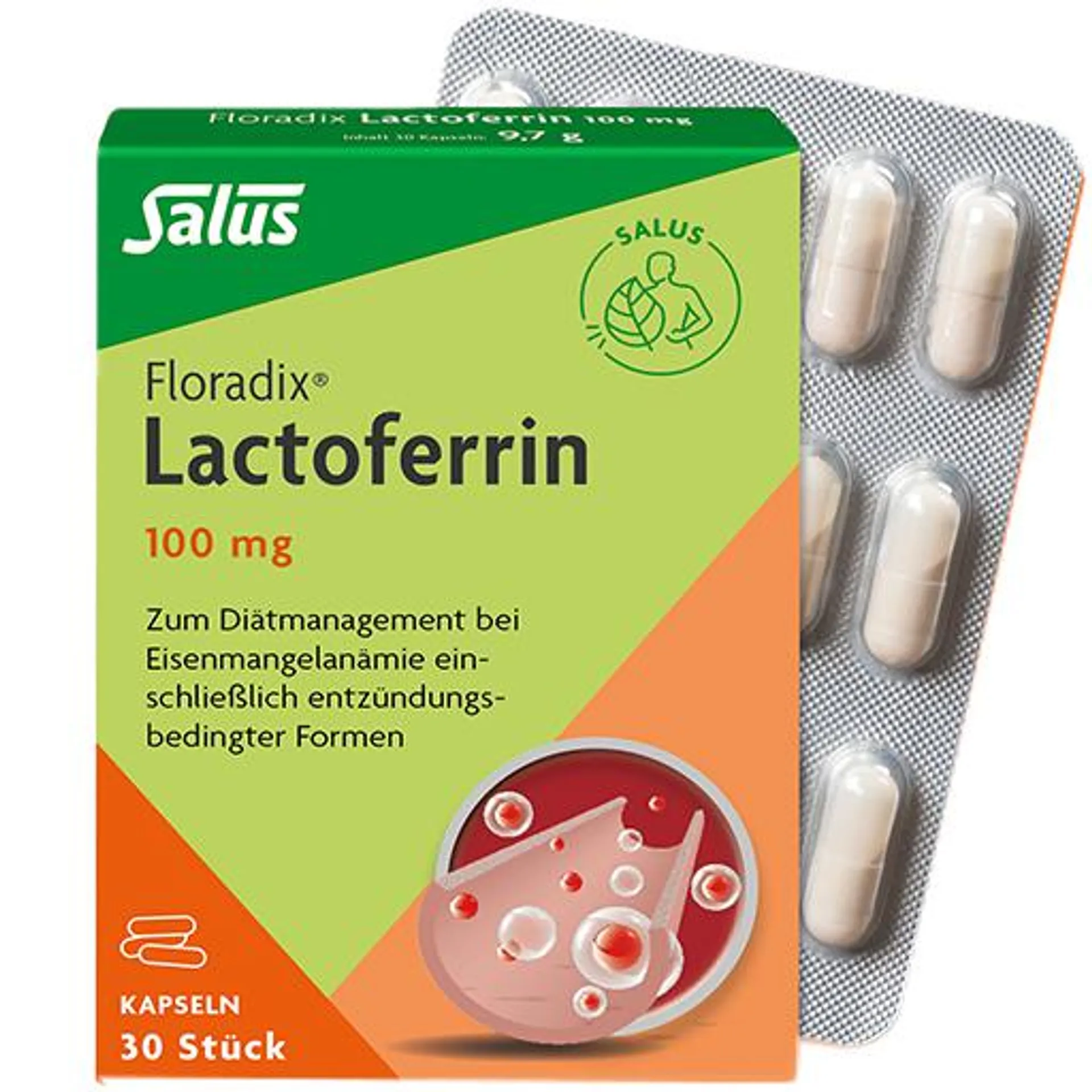 FLORADIX Lactoferrin 100 mg Kapseln 30 St Kapseln