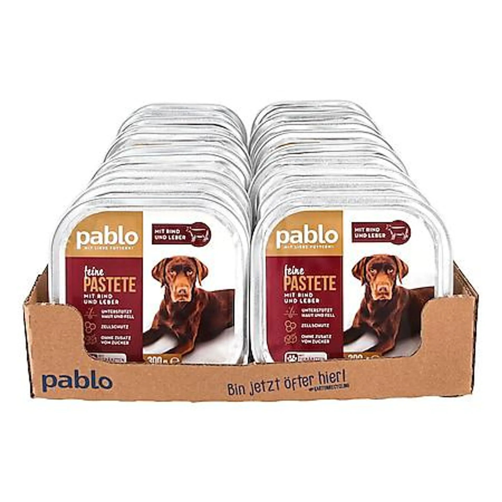 Pablo Hundenahrung Rind & Leber 300 g, 20er Pack