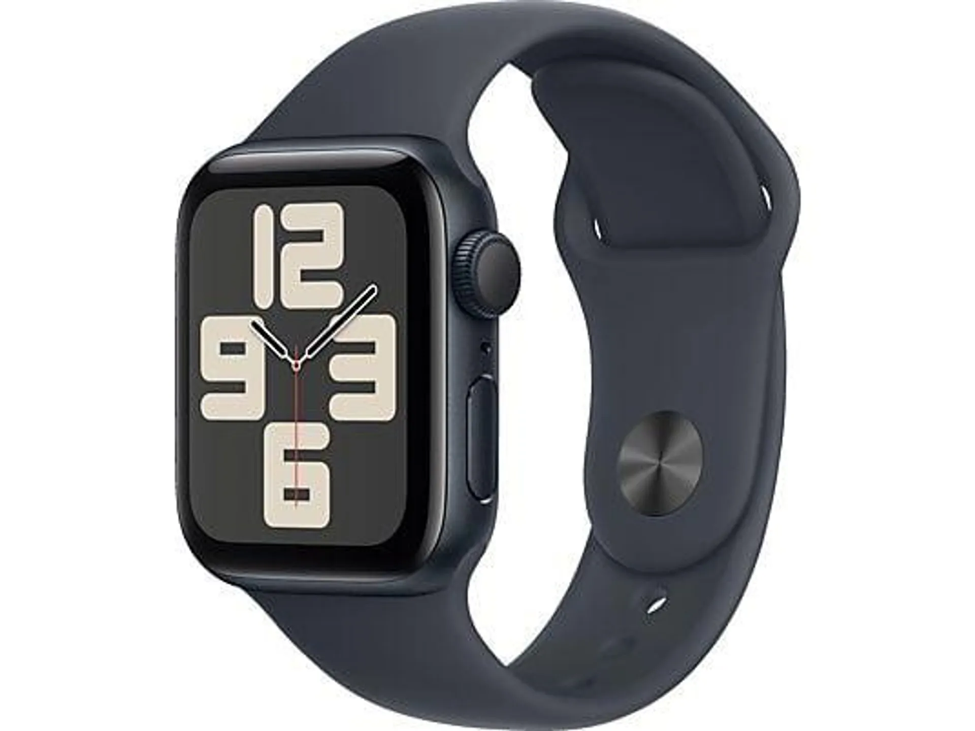 APPLE Watch SE (2024) GPS 40 mm Smartwatch Aluminium Fluorelastomer, 130 - 180 mm, Mitternacht