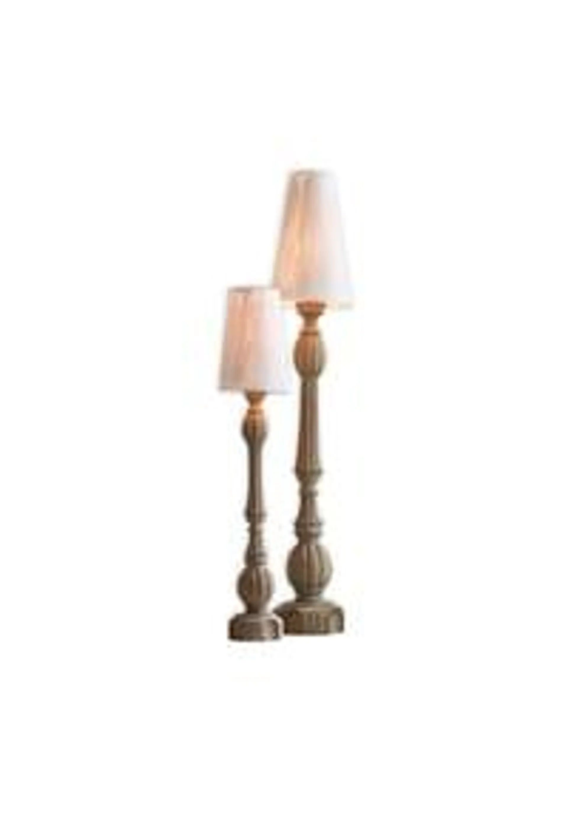 Tischlampe 2er Set Tori creme/braun