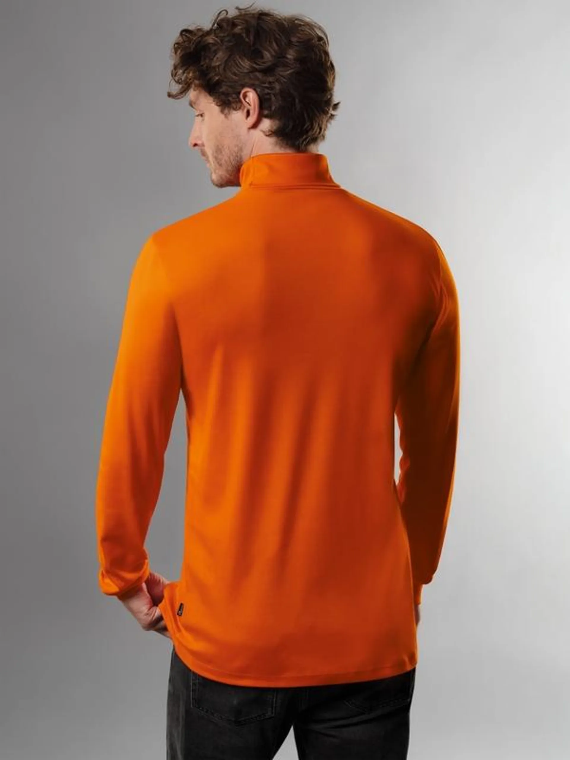 Langarm Ski/Sportrollkragenpullover Leuchtorange