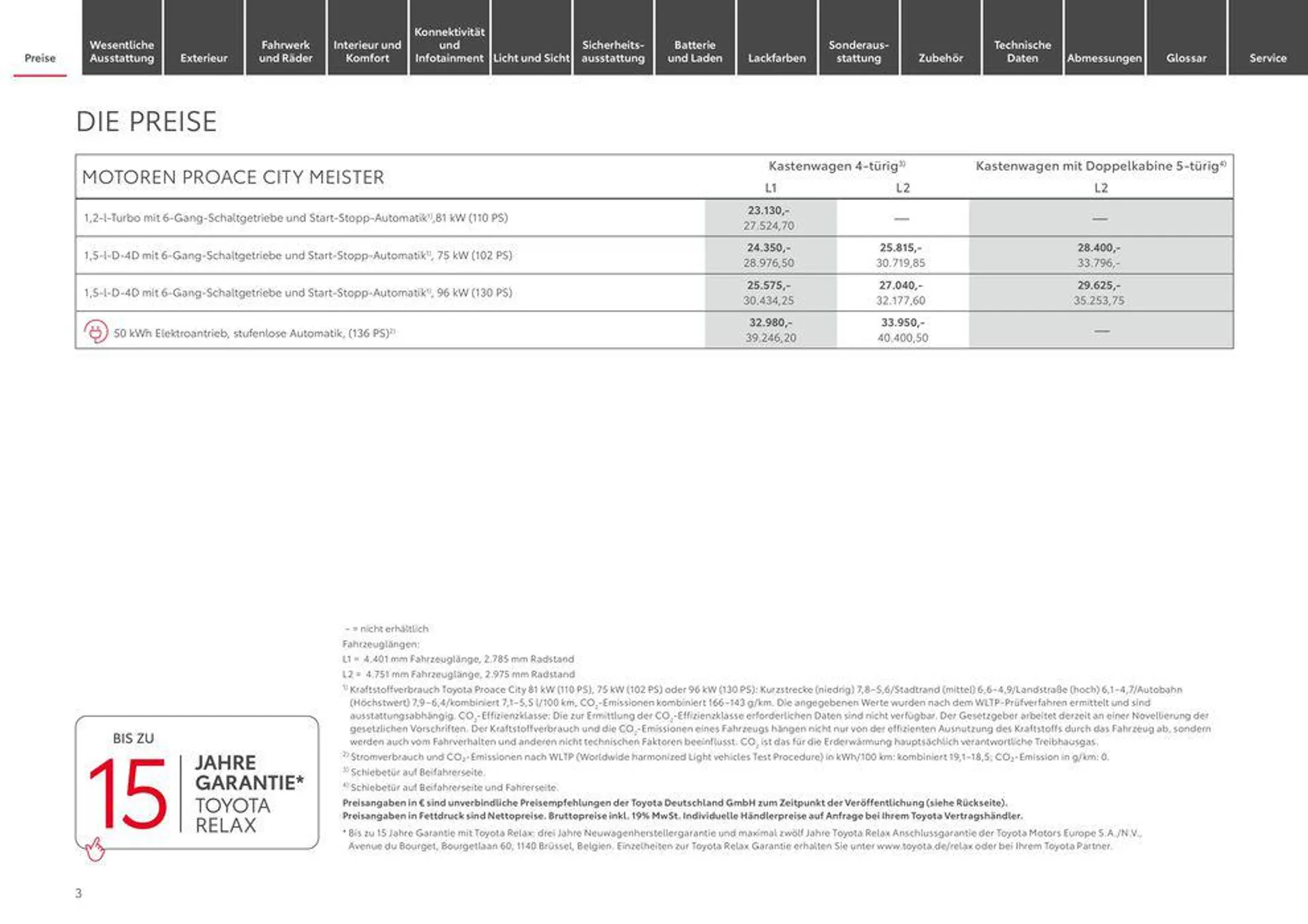 Toyota Proace City / Proace City Electric von 9. April bis 9. April 2025 - Prospekt seite 3