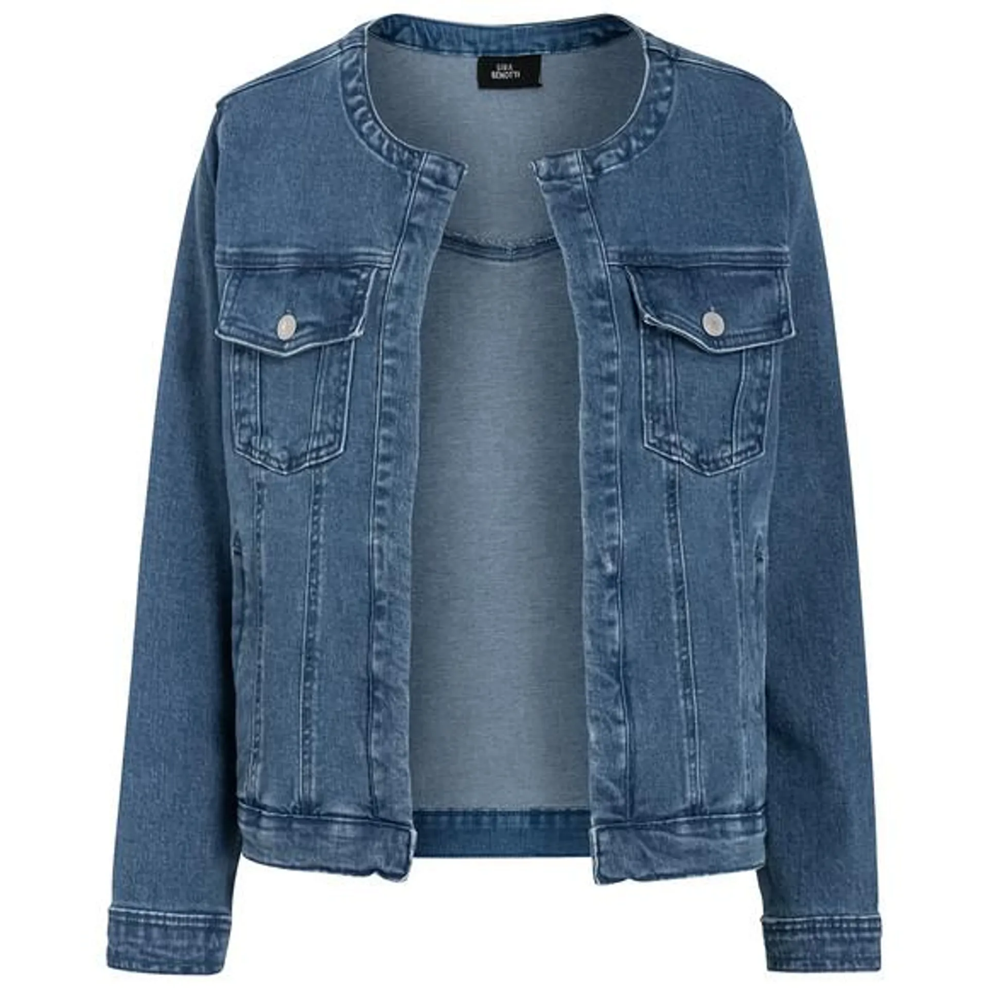 Damen Jeansjacke ohne Verschluss