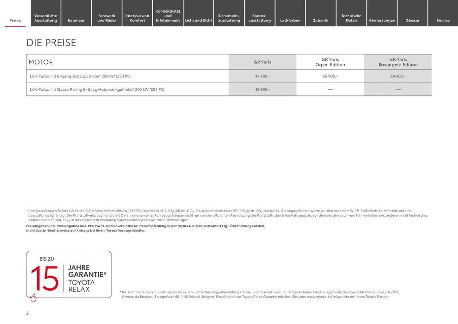 Toyota GR Yaris von 19. April bis 19. April 2025 - Prospekt seite 2