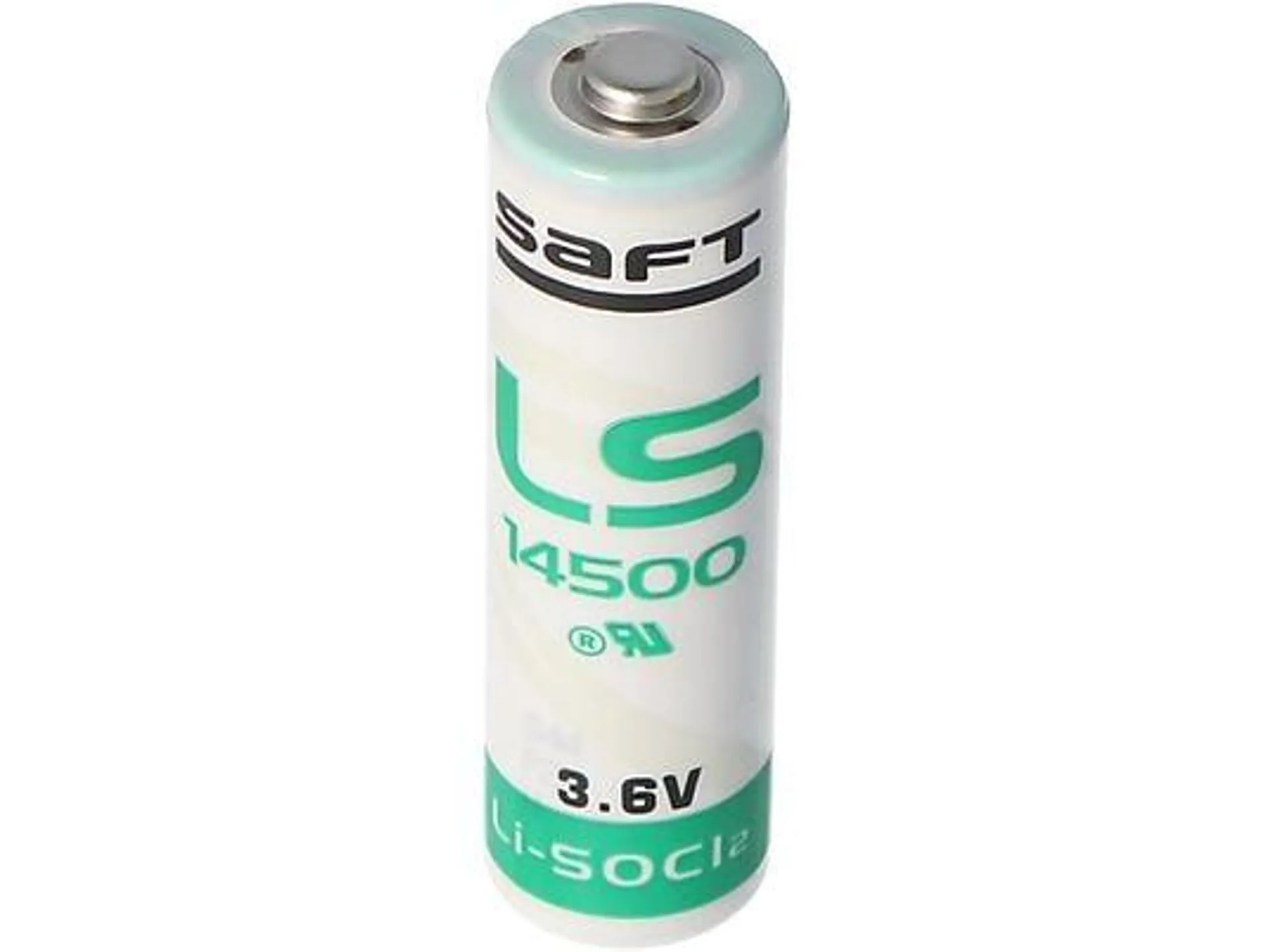 SAFT SAFT LS14500 Lithium Batterie Li-SOCI2, Size AA LS LiSoCl2 - Lithium-Thionylchlorid Batterie, 2600 mAh