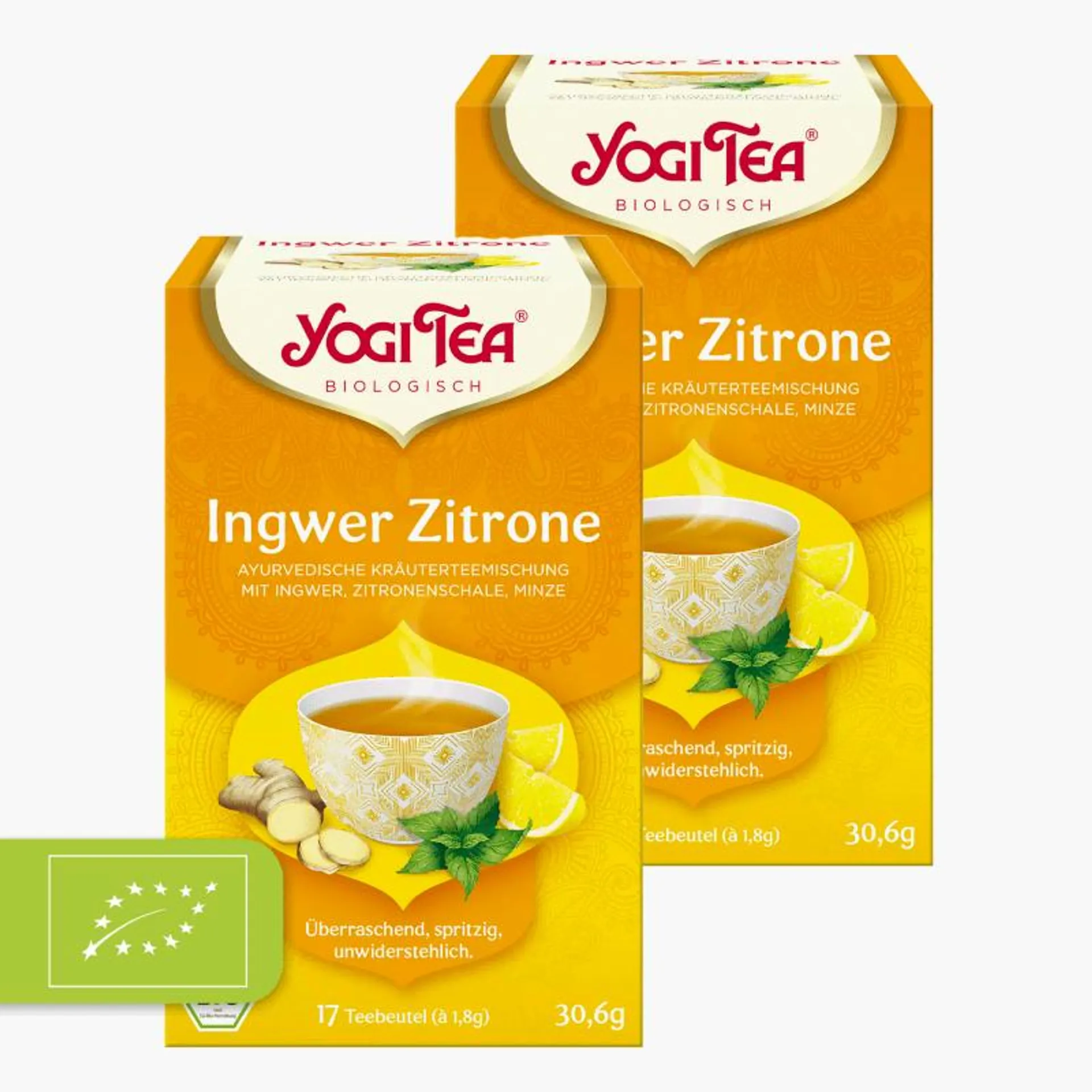 Yogi Tea Bio Ingwer-Zitrone 30,6g (17 Beutel) x2