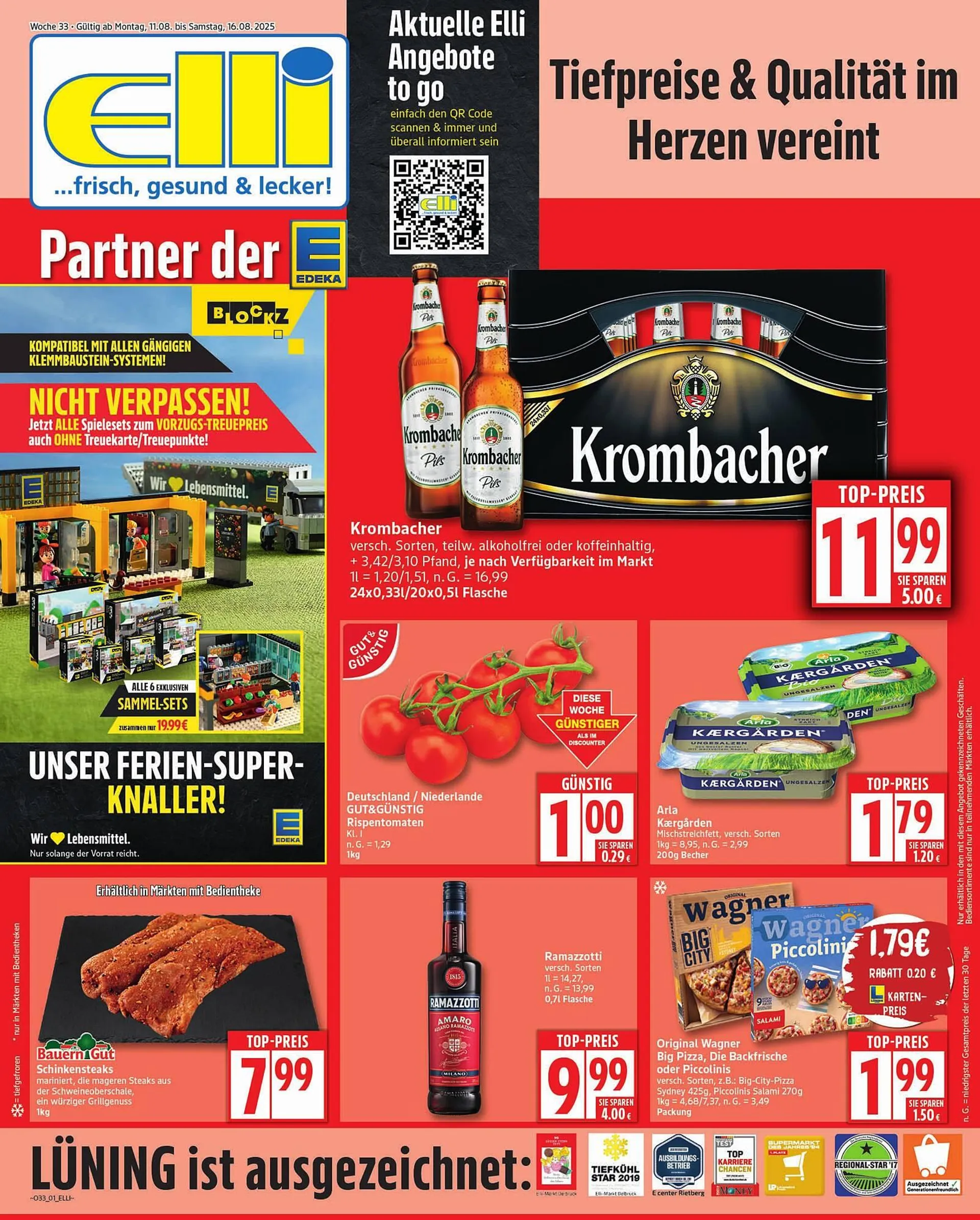 Edeka Prospekt von 11. August bis 16. August 2025 - Prospekt seite 1