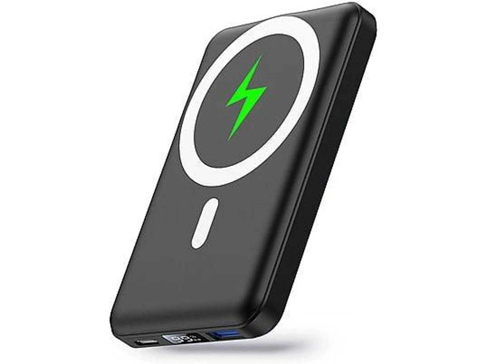 KINSI D007 Magnetisch/Kabellos/USB-C Powerbank 10000 mAh Schwarz