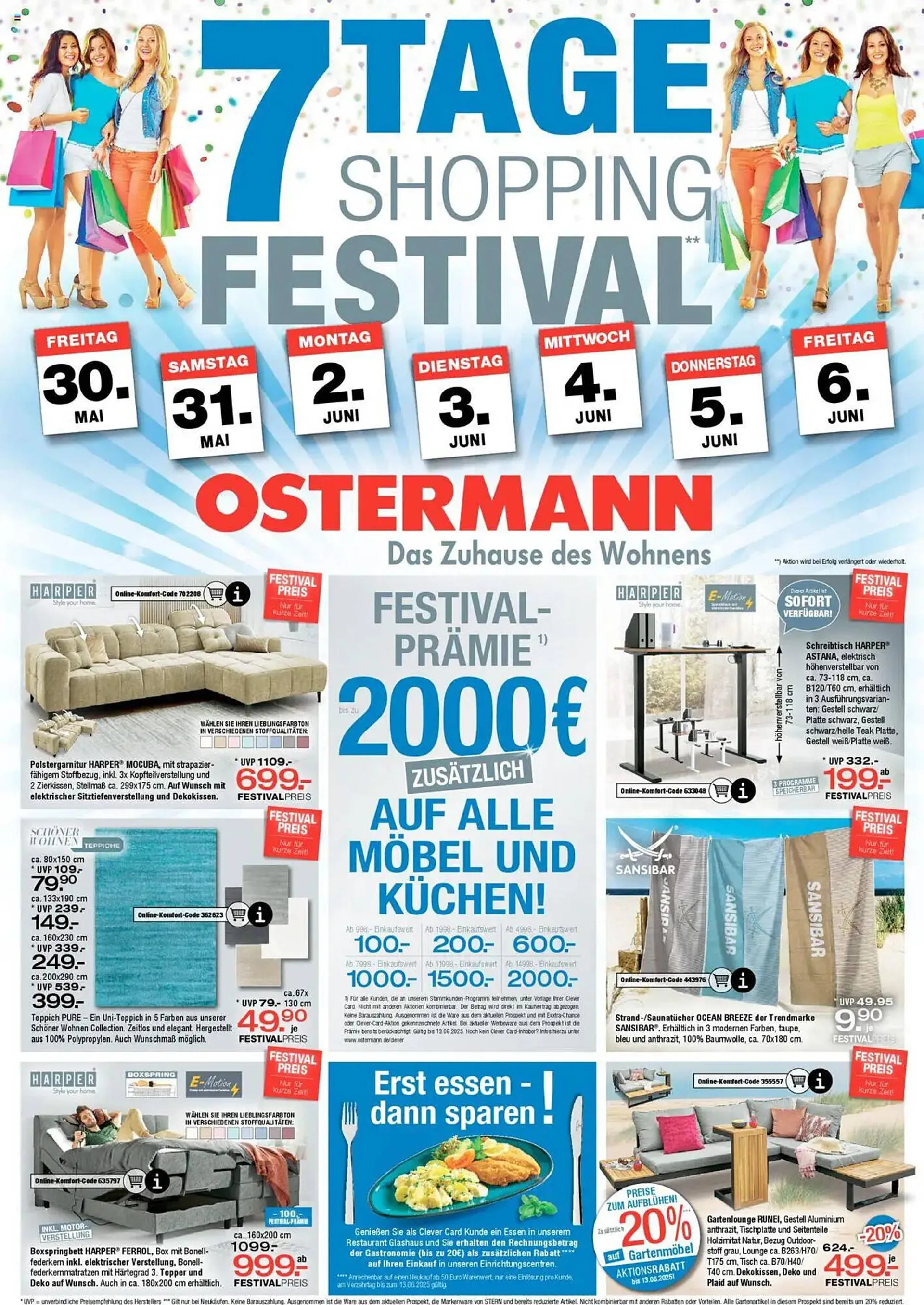 Ostermann Prospekt von 30. Mai bis 6. Juni 2025 - Prospekt seite 1