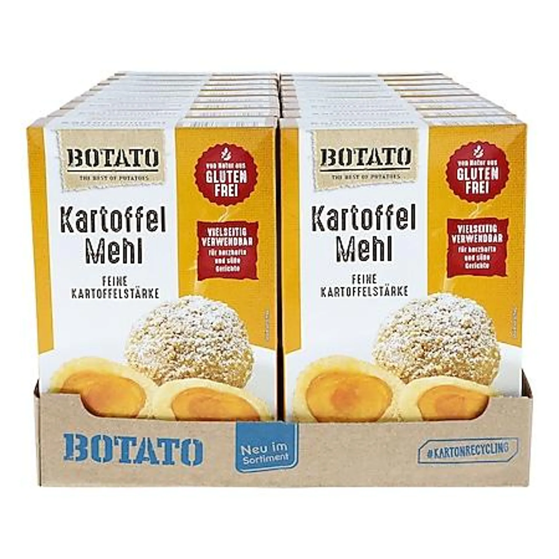 Botato Kartoffelmehl feine Kartoffelstärke 500 g, 18er Pack