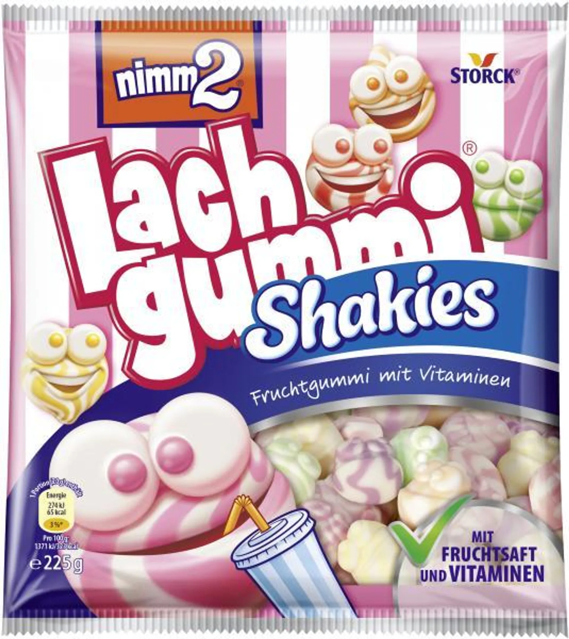 Nimm2 Lachgummi Shakies 225 g