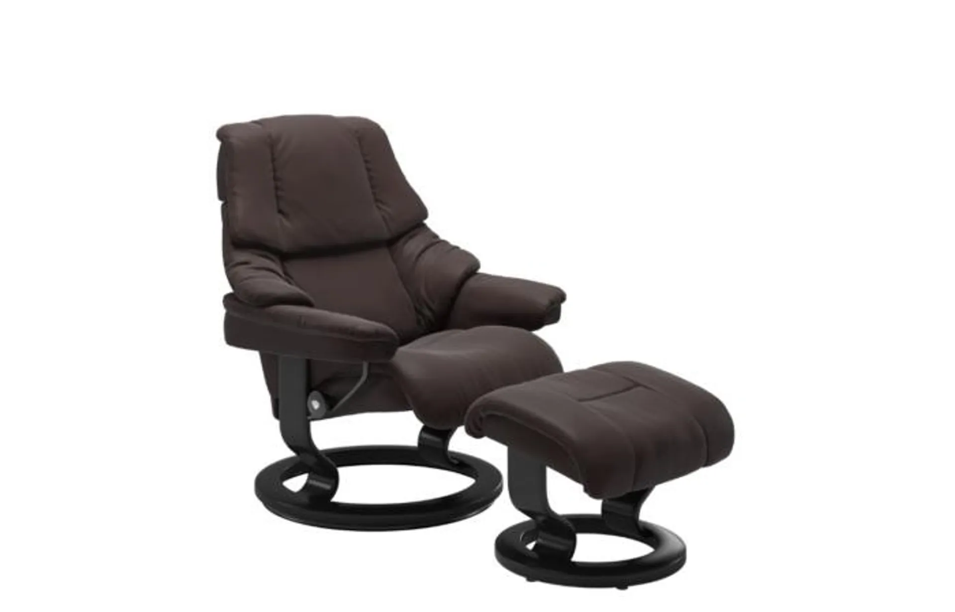 Stressless Reno M Sessel & Hocker Leder Paloma Chocolate, Classic-Gestell