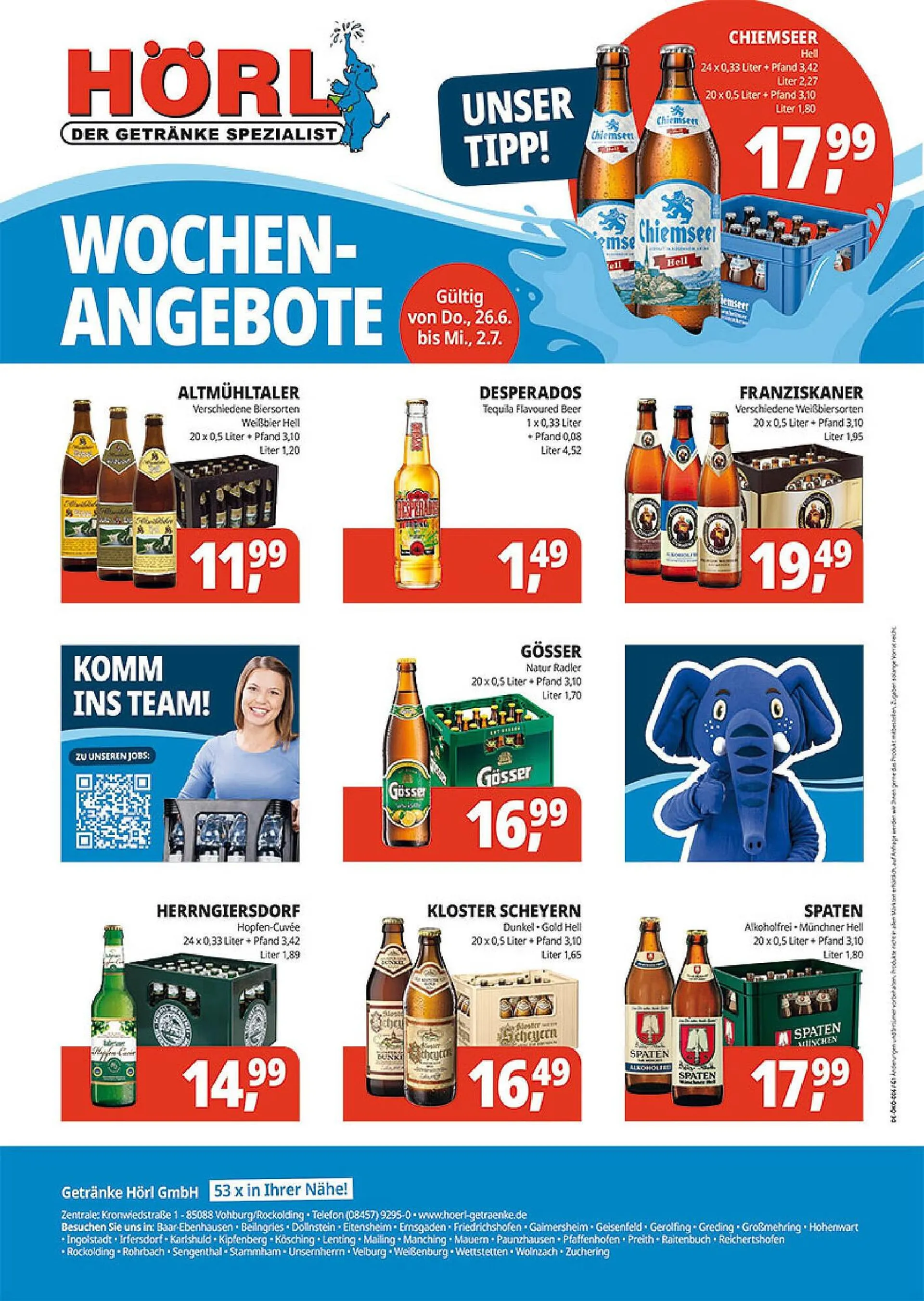 Hörl Getränke Prospekt von 25. Juni bis 2. Juli 2025 - Prospekt seite 1