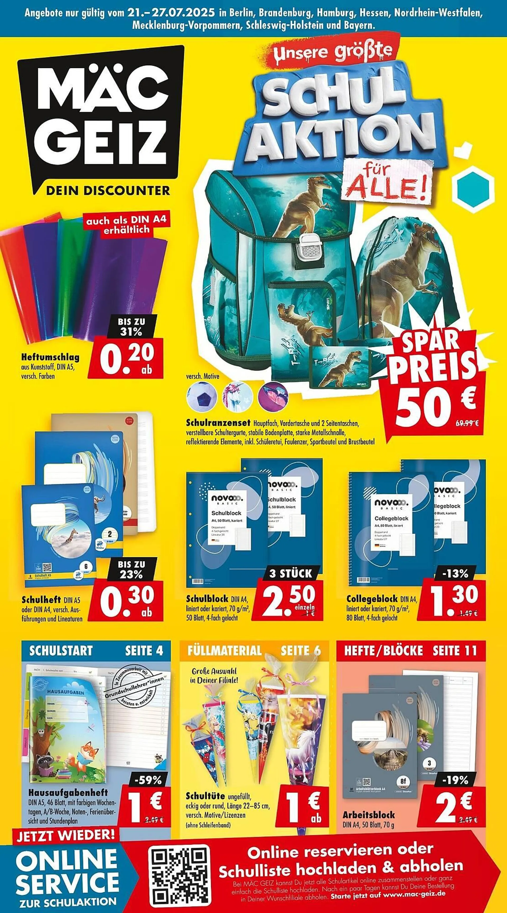 Mäc Geiz Prospekt von 21. Juli bis 27. Juli 2025 - Prospekt seite 1
