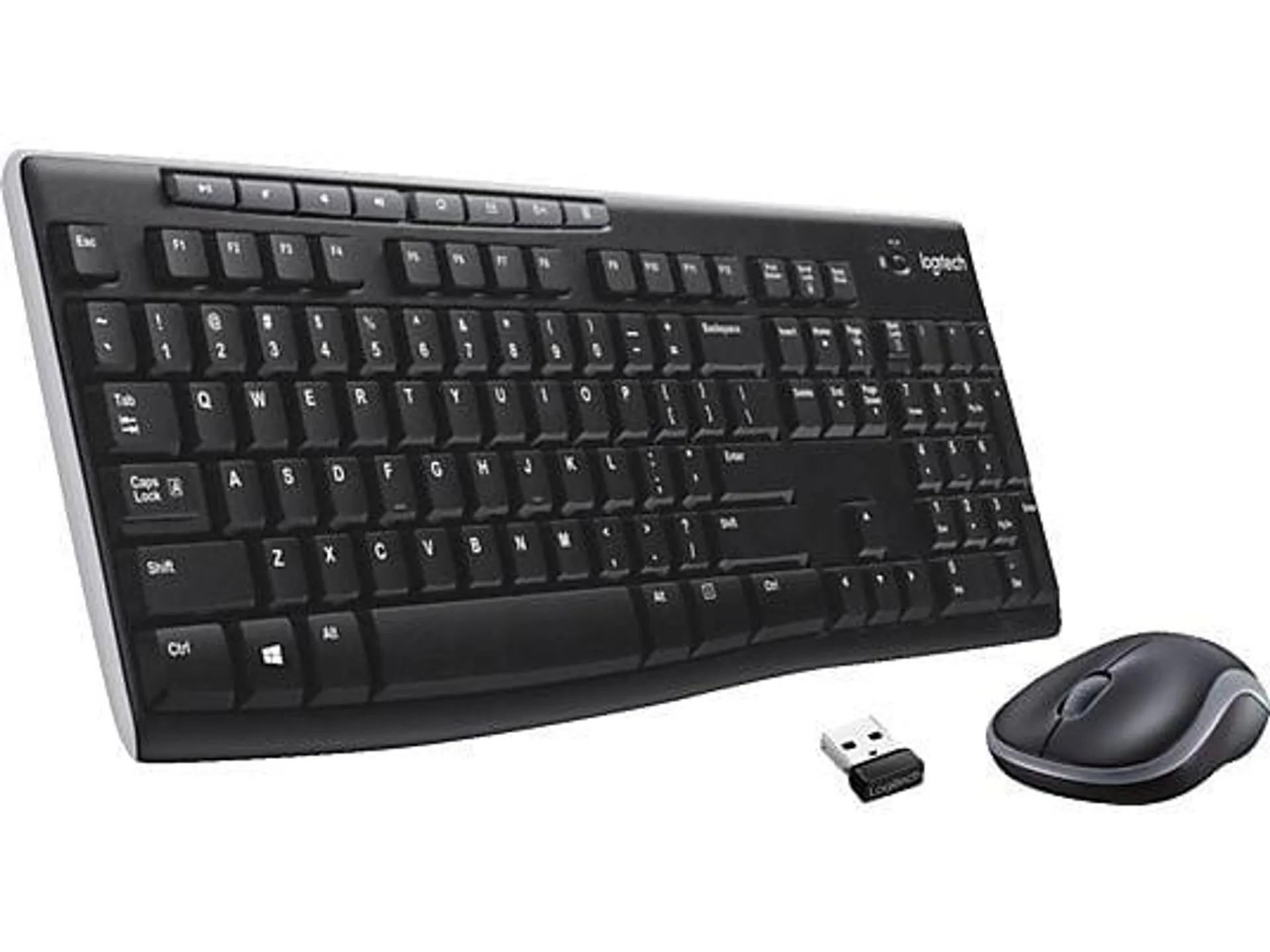 LOGITECH MK270, Tastatur & Maus Set, kabellos, Schwarz