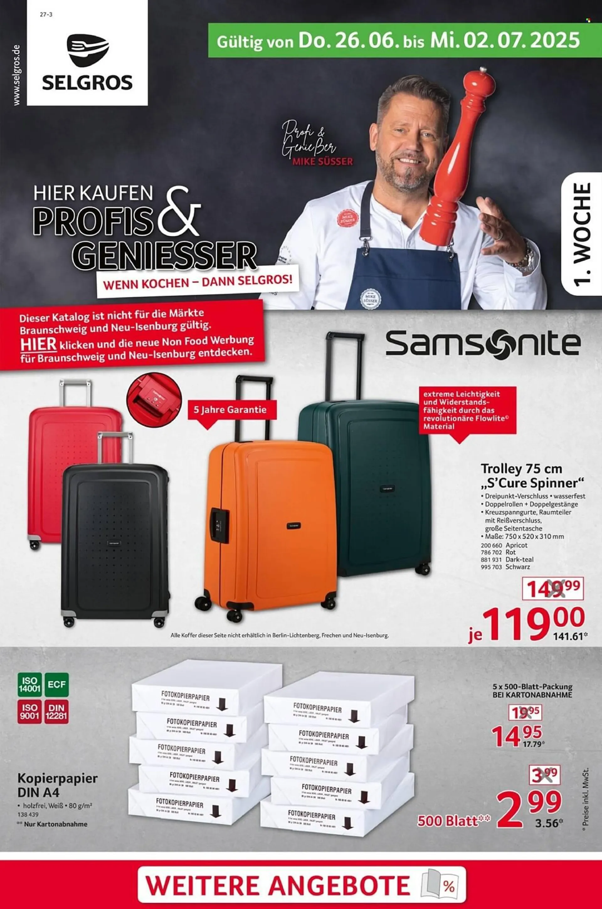 Selgros Prospekt von 26. Juni bis 2. Juli 2025 - Prospekt seite 1