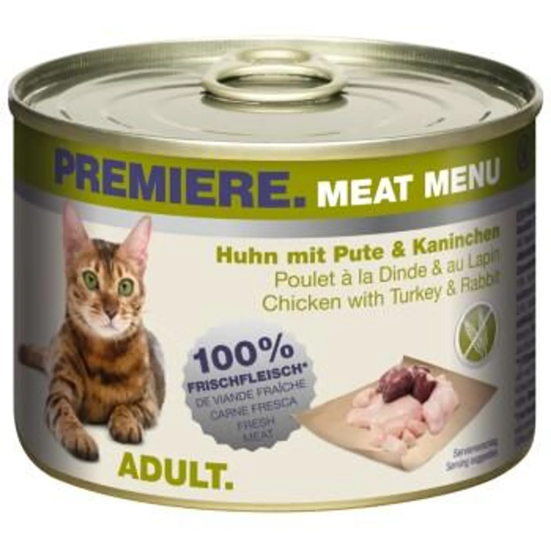 PREMIERE Meat Menu Adult Huhn mit Pute & Kaninchen 6x200 g