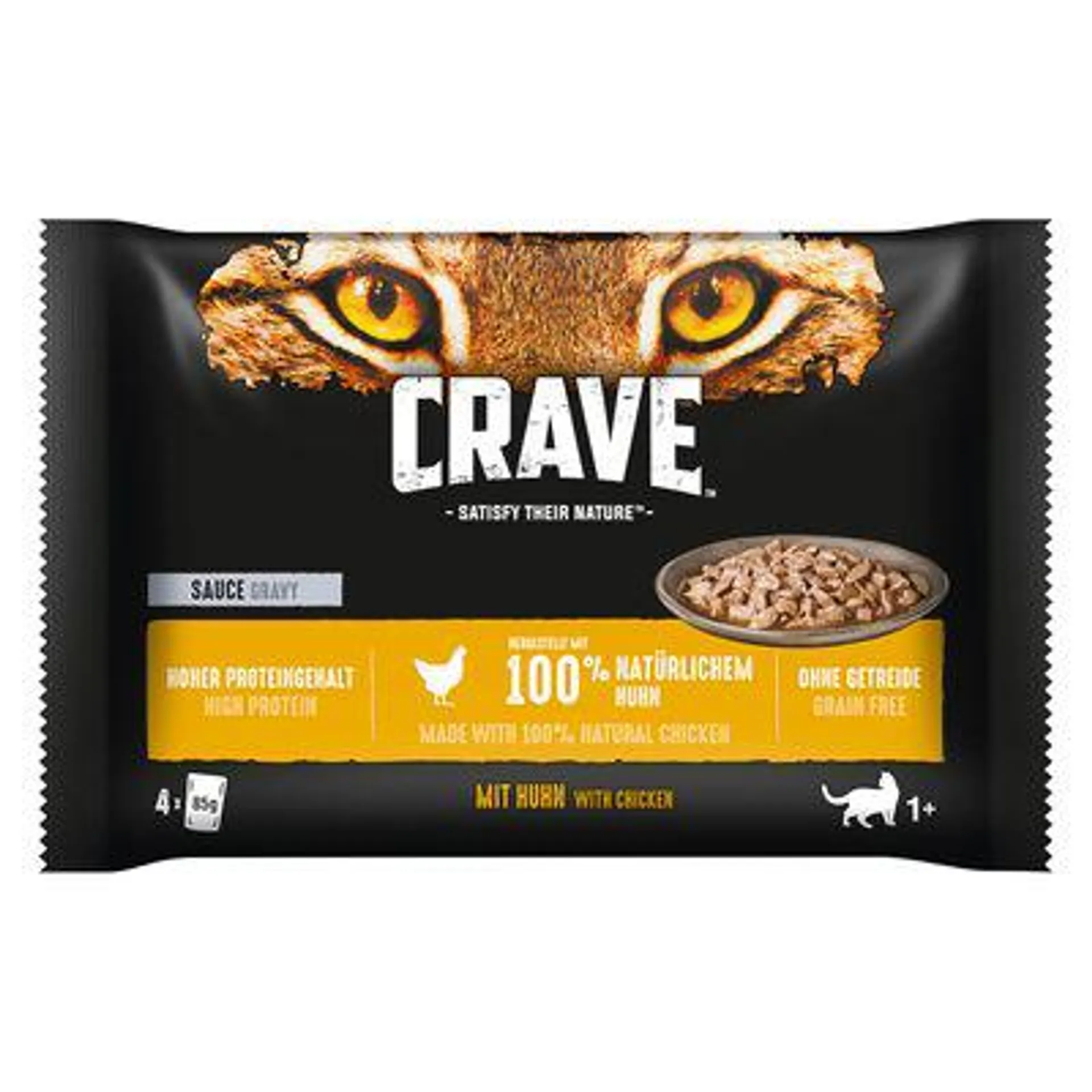 4 x 85 g Crave Pouch Multipack zum Sonderpreis!