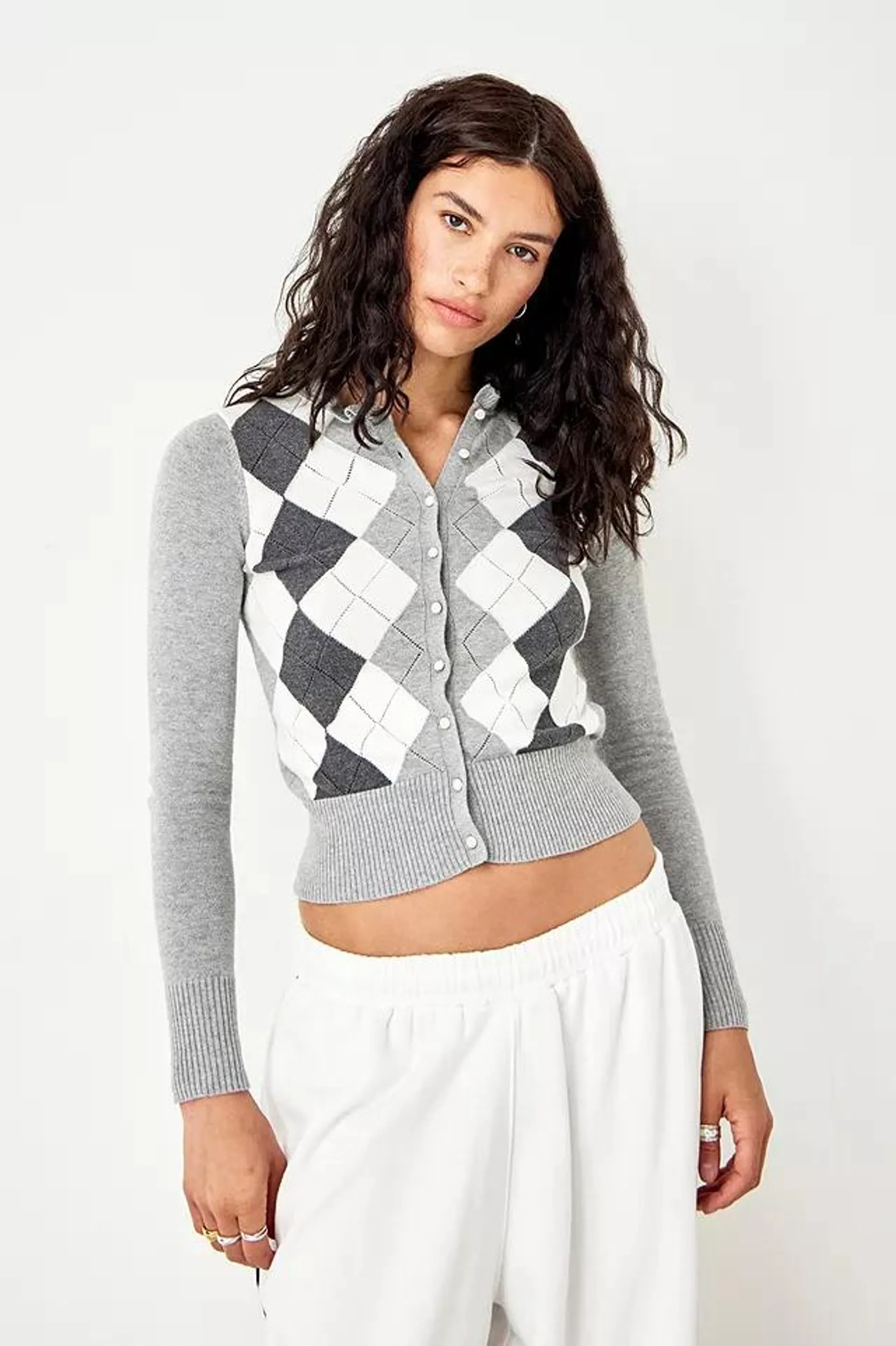 Urban Renewal Vintage Argyle Strickjacke