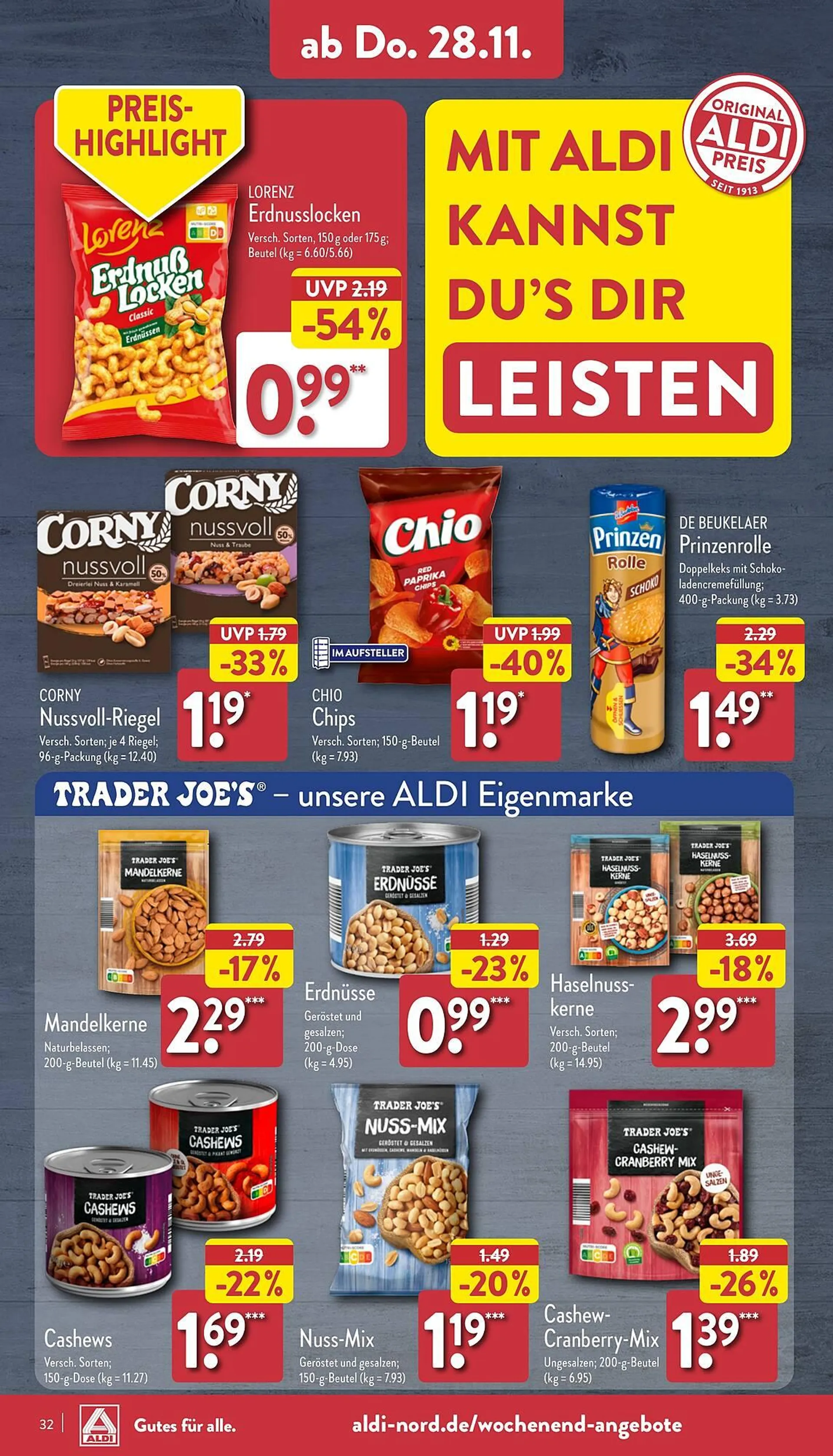 Aldi Nord Prospekt von 25. November bis 30. November 2024 - Prospekt seite 32