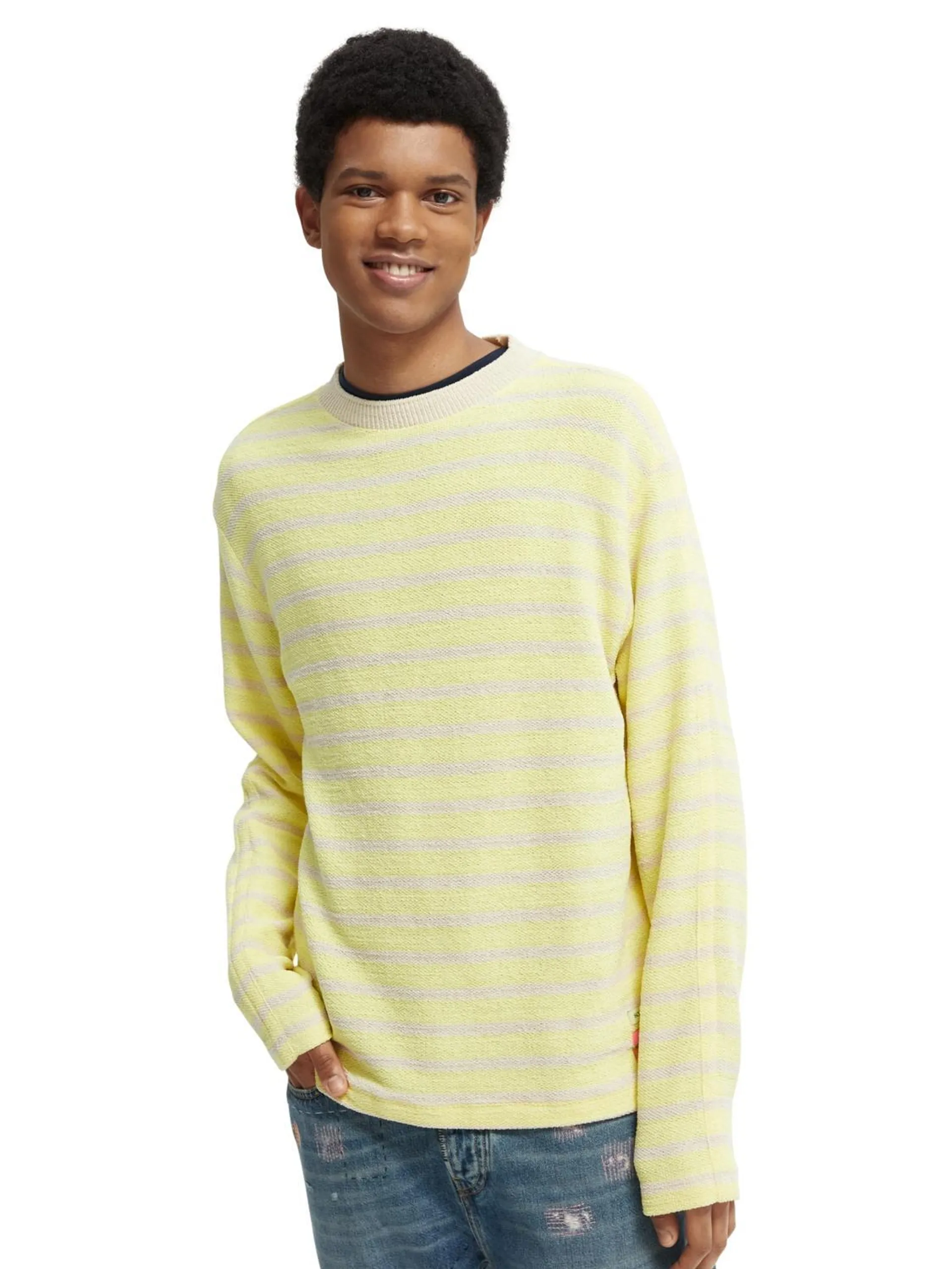 Striped structured felpa crewneck s, Combo C