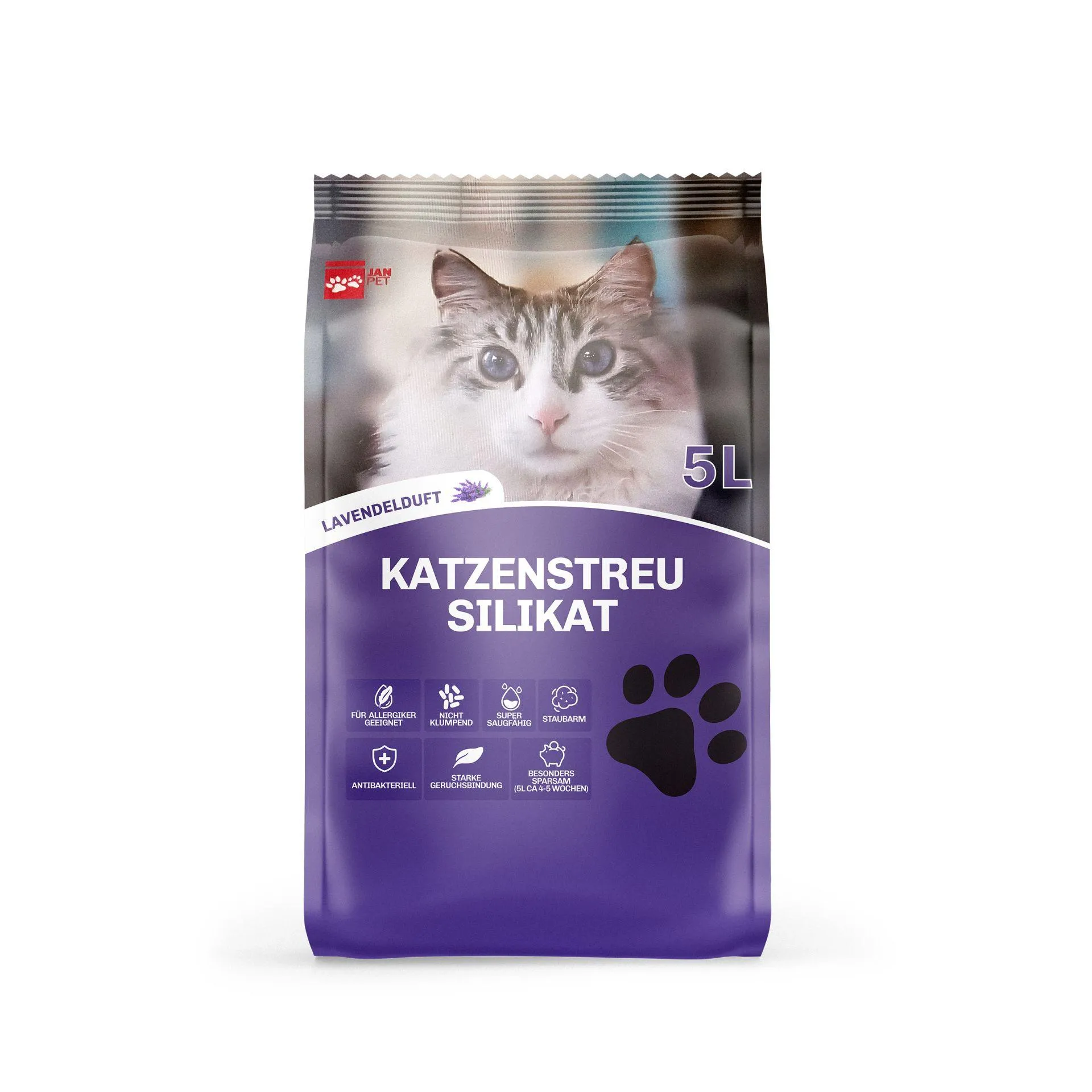 Katzenstreu Silikat Lavendelduft 5 Liter