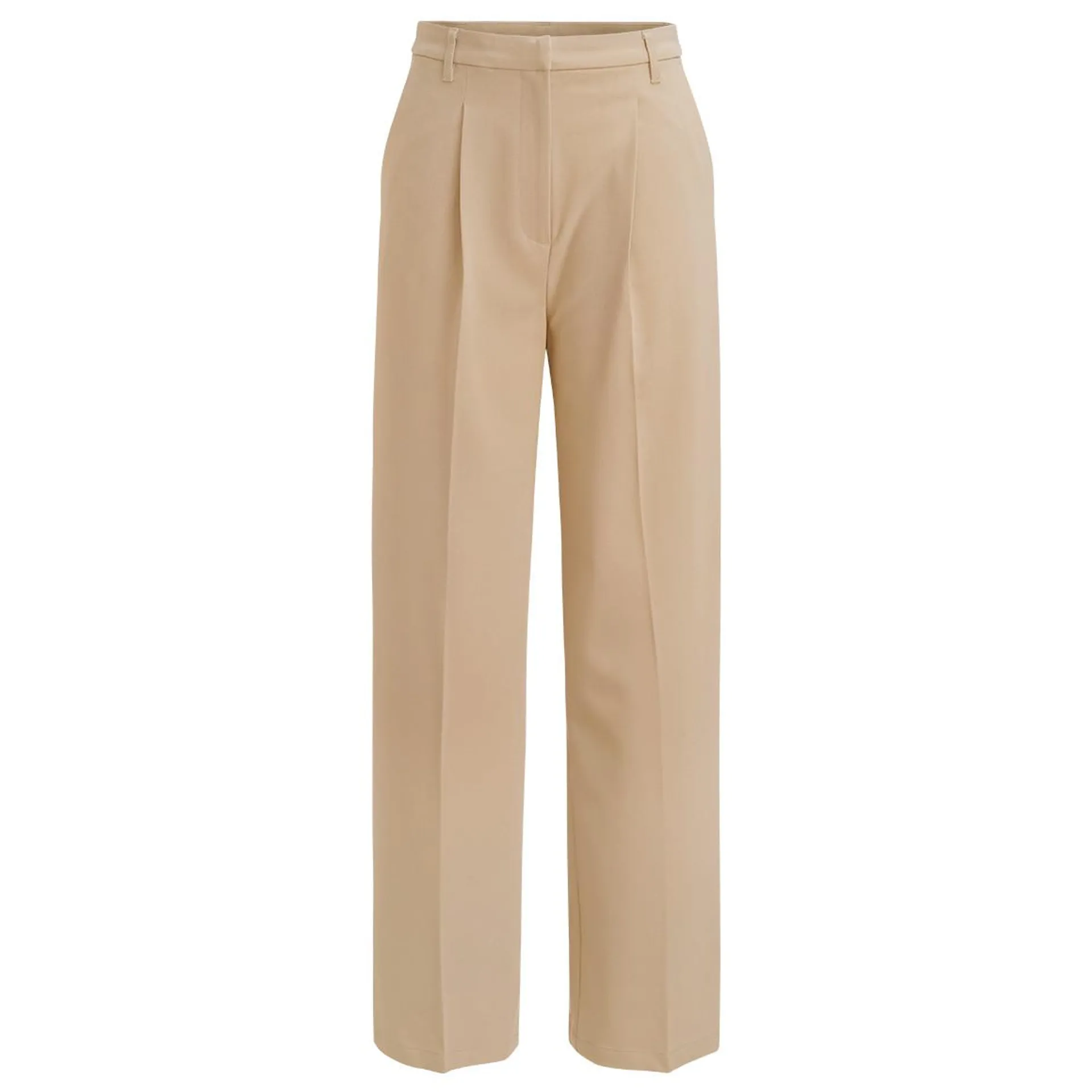 Damen Straight-Hose mit Bundfalte