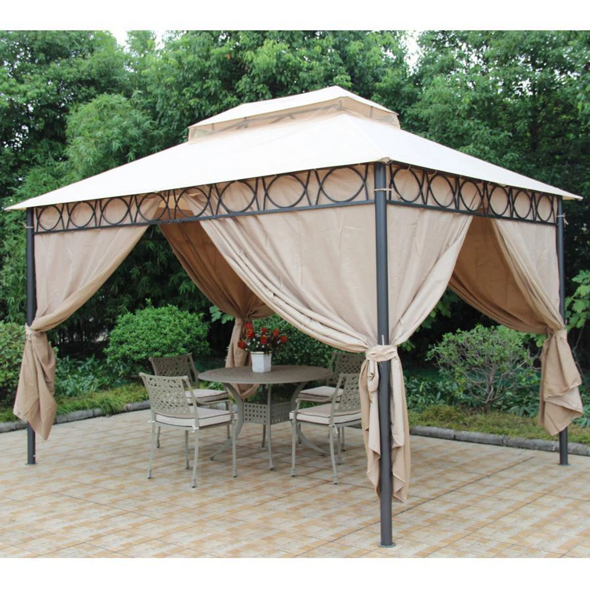 Gartenpavillon Cape Town 3x4m Natur