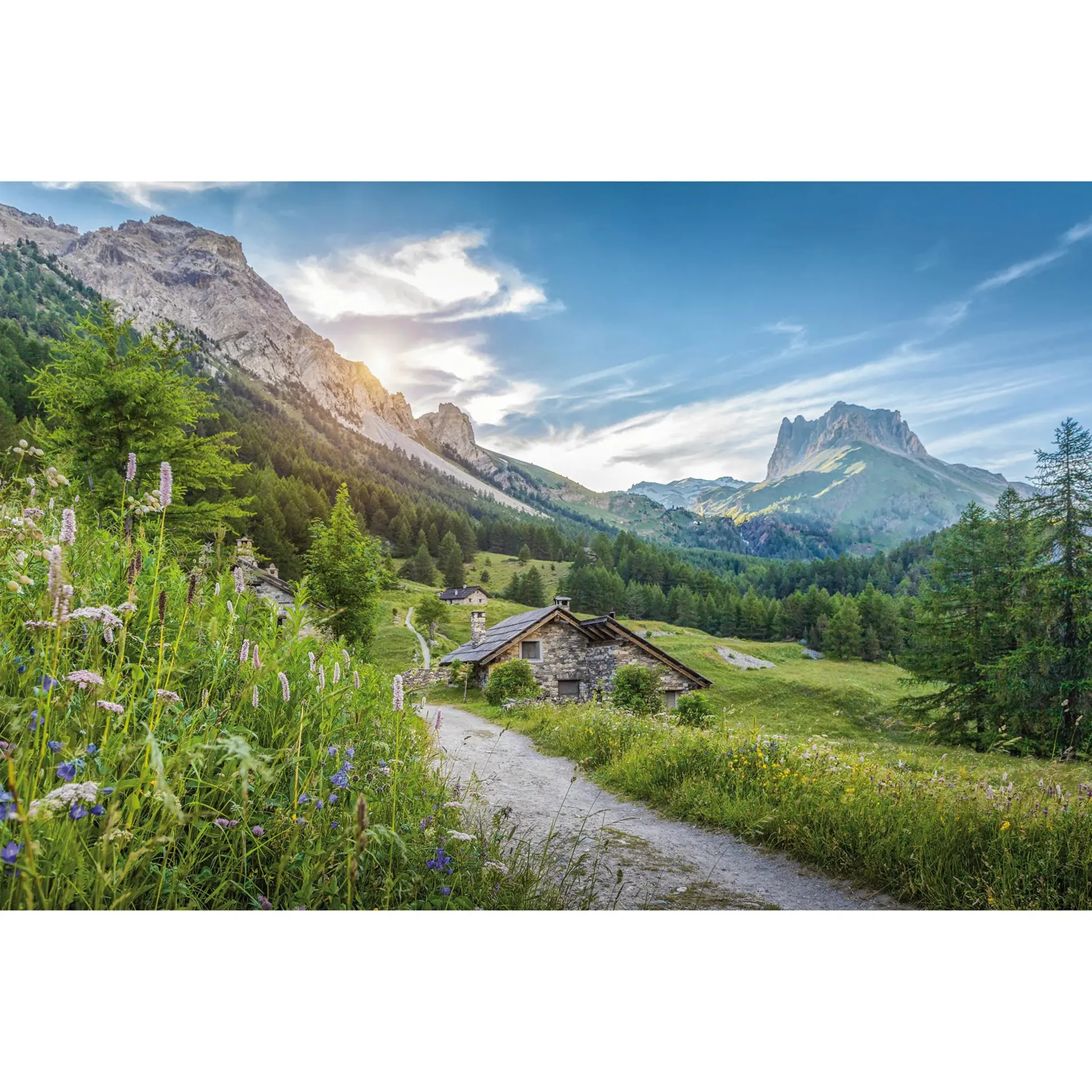 Keilrahmenbild BERGHÜTTE - 118x78 cm