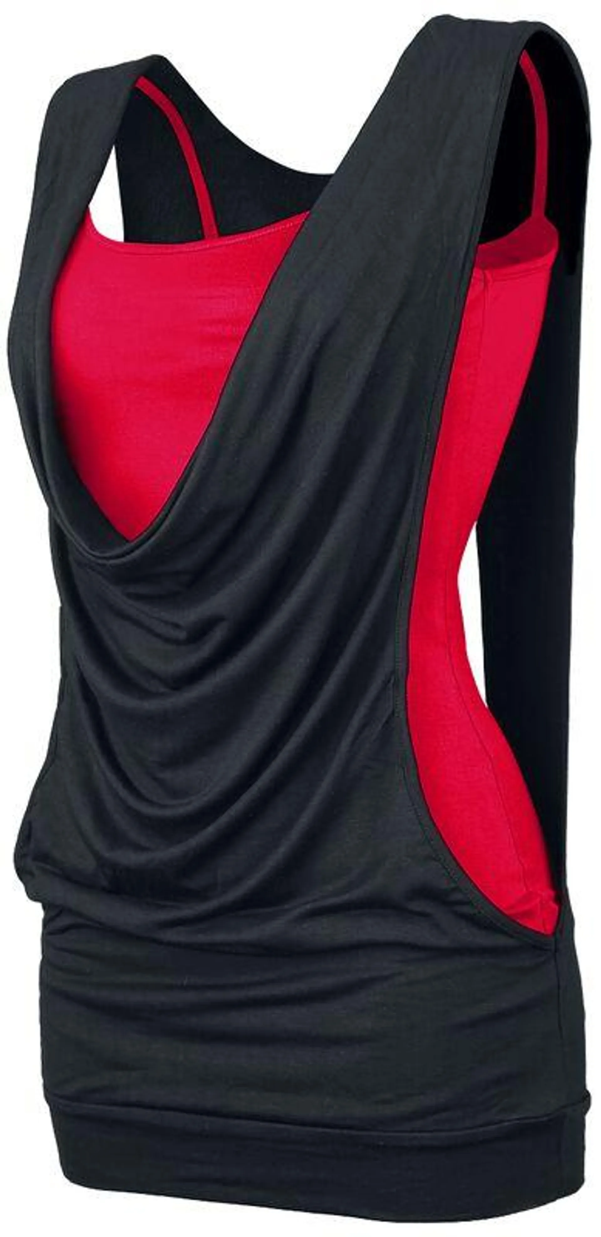 "Open Double Layer" Top schwarz/rot von Black Premium by EMP