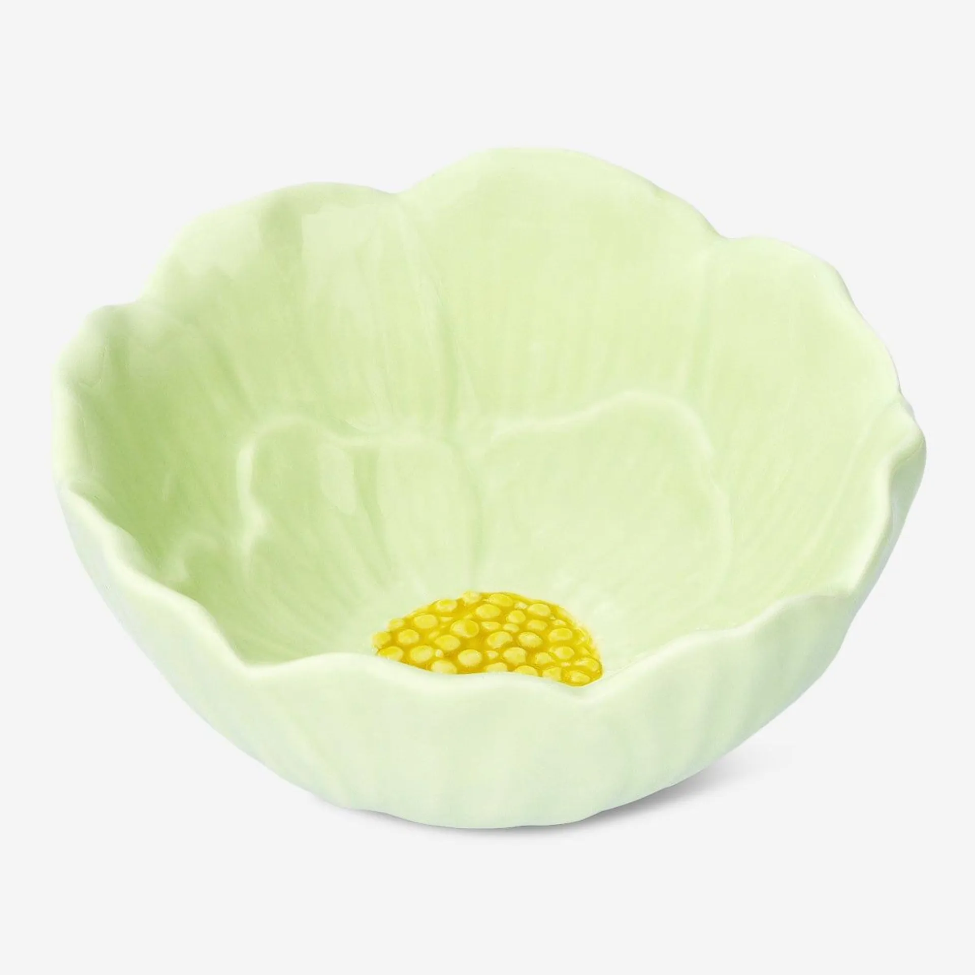 Green flower bowl - Medium