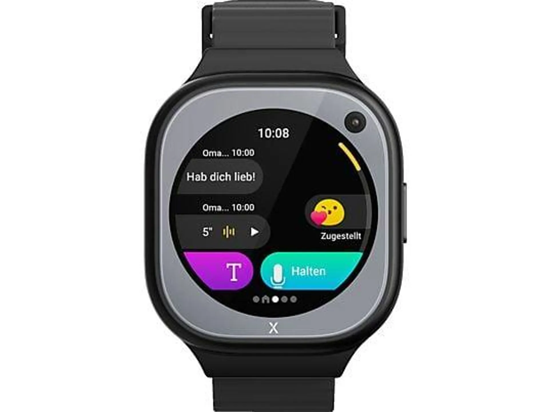 XPLORA X6Pro mit eSIM Kinder Smartwatch Silikon, 60.36-112.96 mm, Schwarz