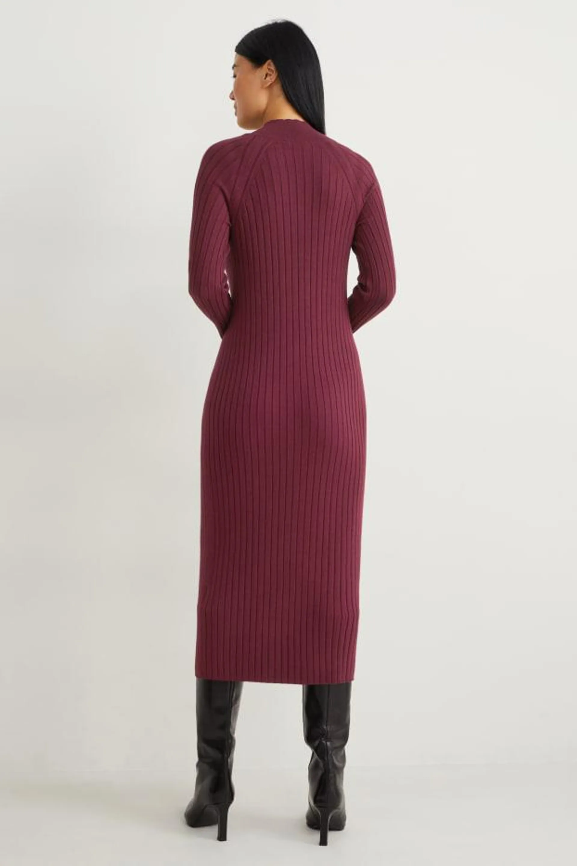 Knitted bodycon dress - ribbed