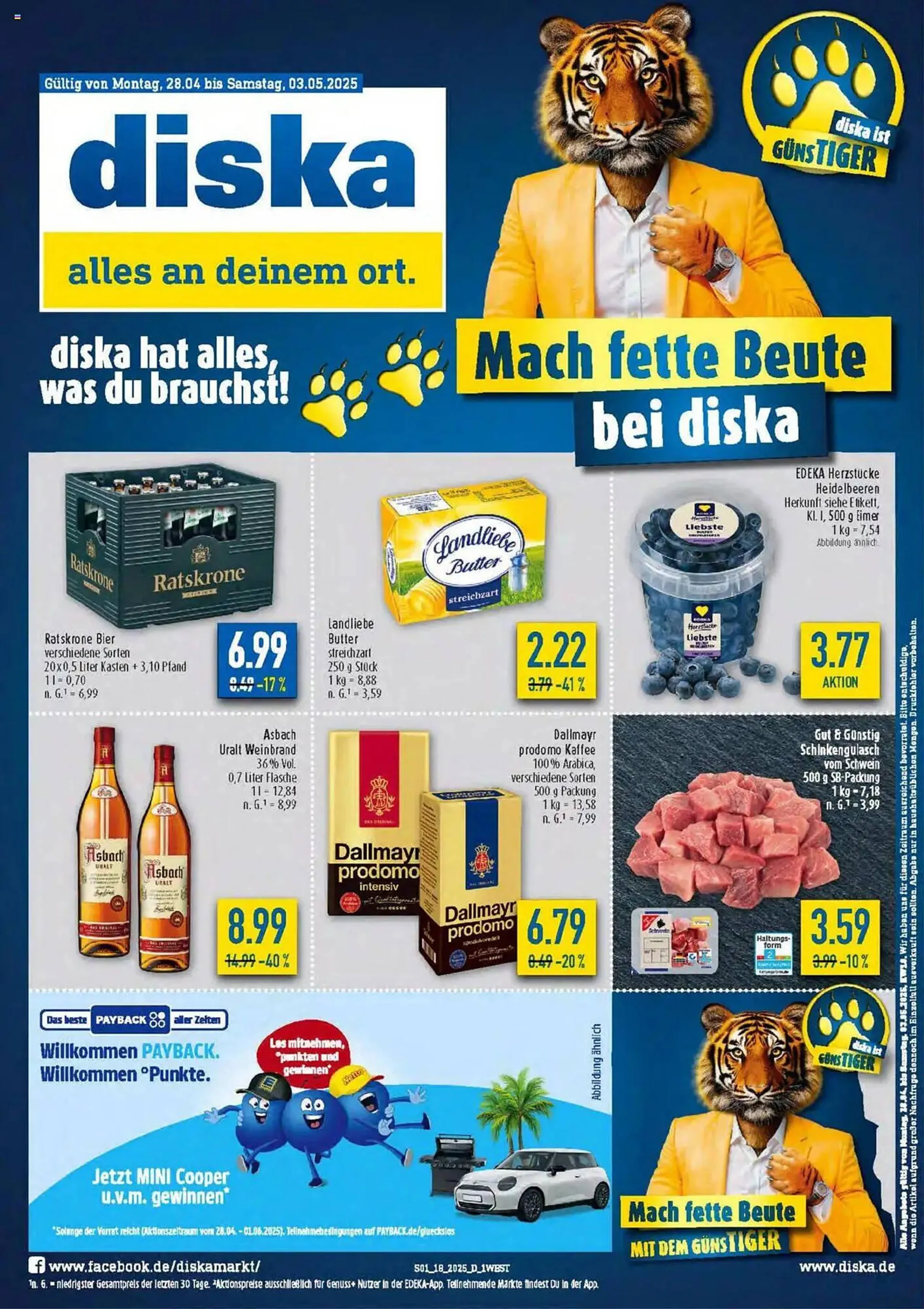 diska Prospekt von 28. April bis 4. Mai 2025 - Prospekt seite 1
