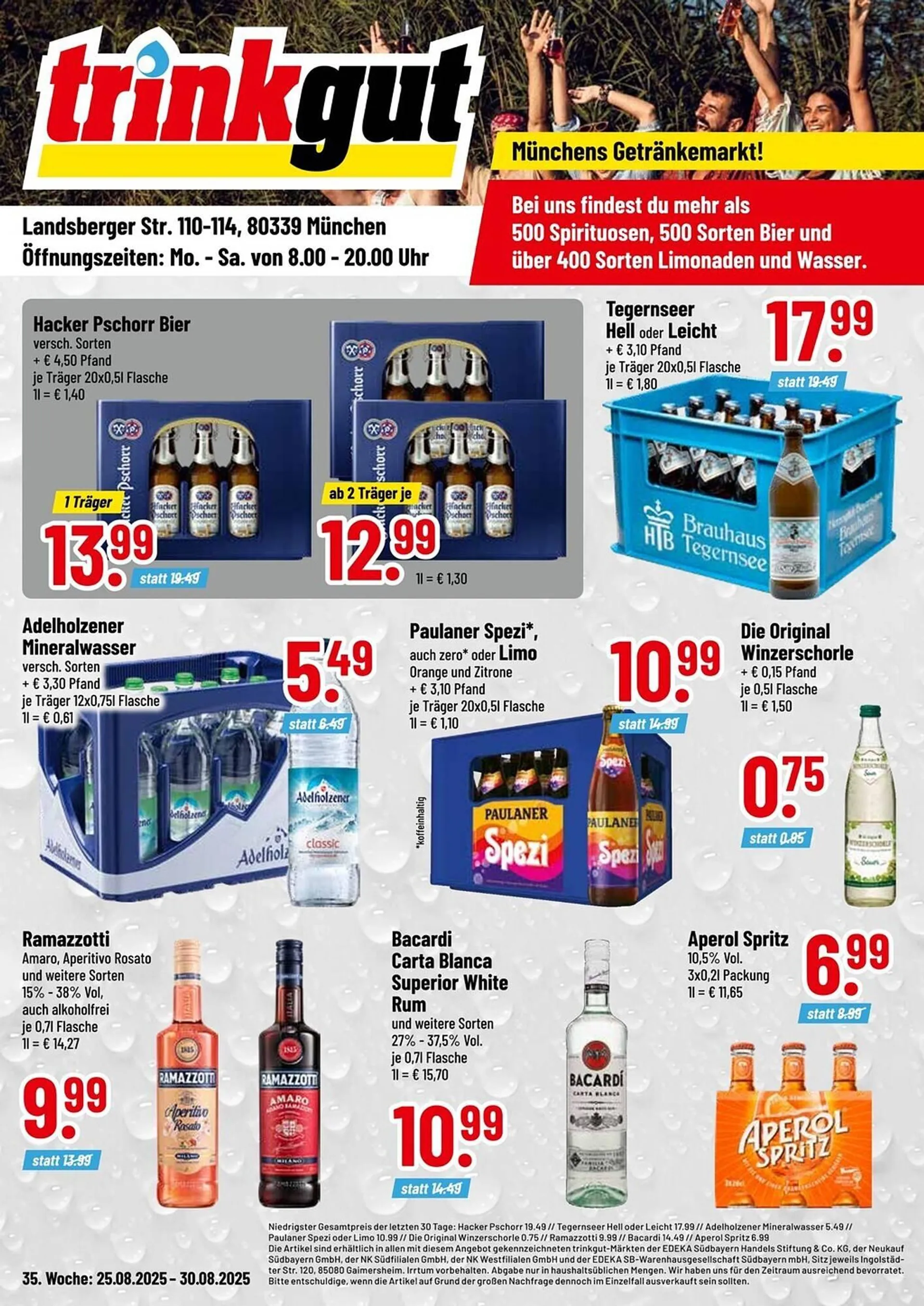trinkgut Prospekt von 25. August bis 30. August 2025 - Prospekt seite 1
