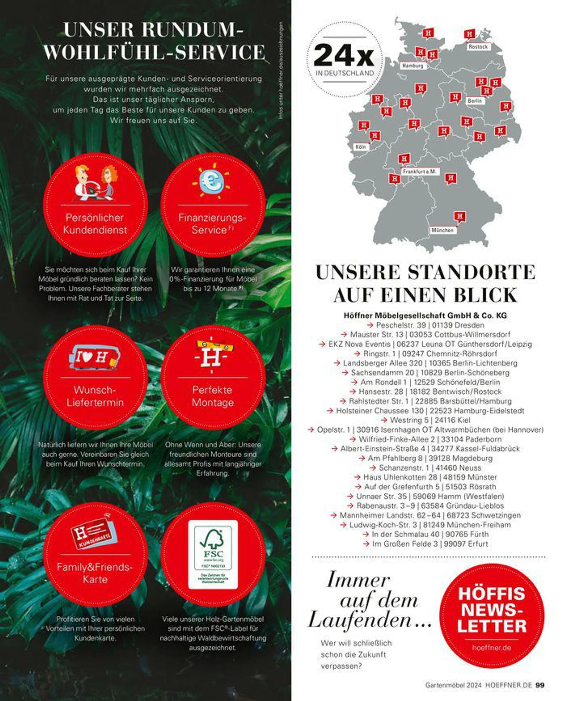 Höffner flugblatt von 10. April bis 31. August 2024 - Prospekt seite 99