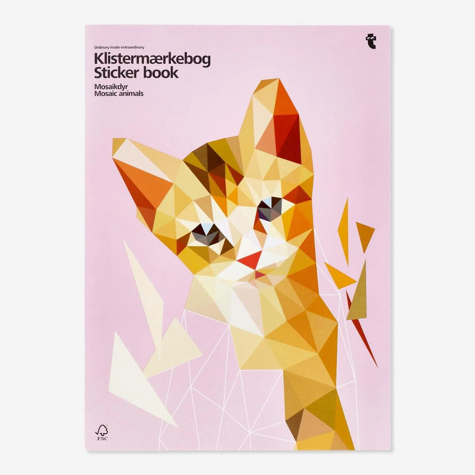 Sticker book with mosaic animals