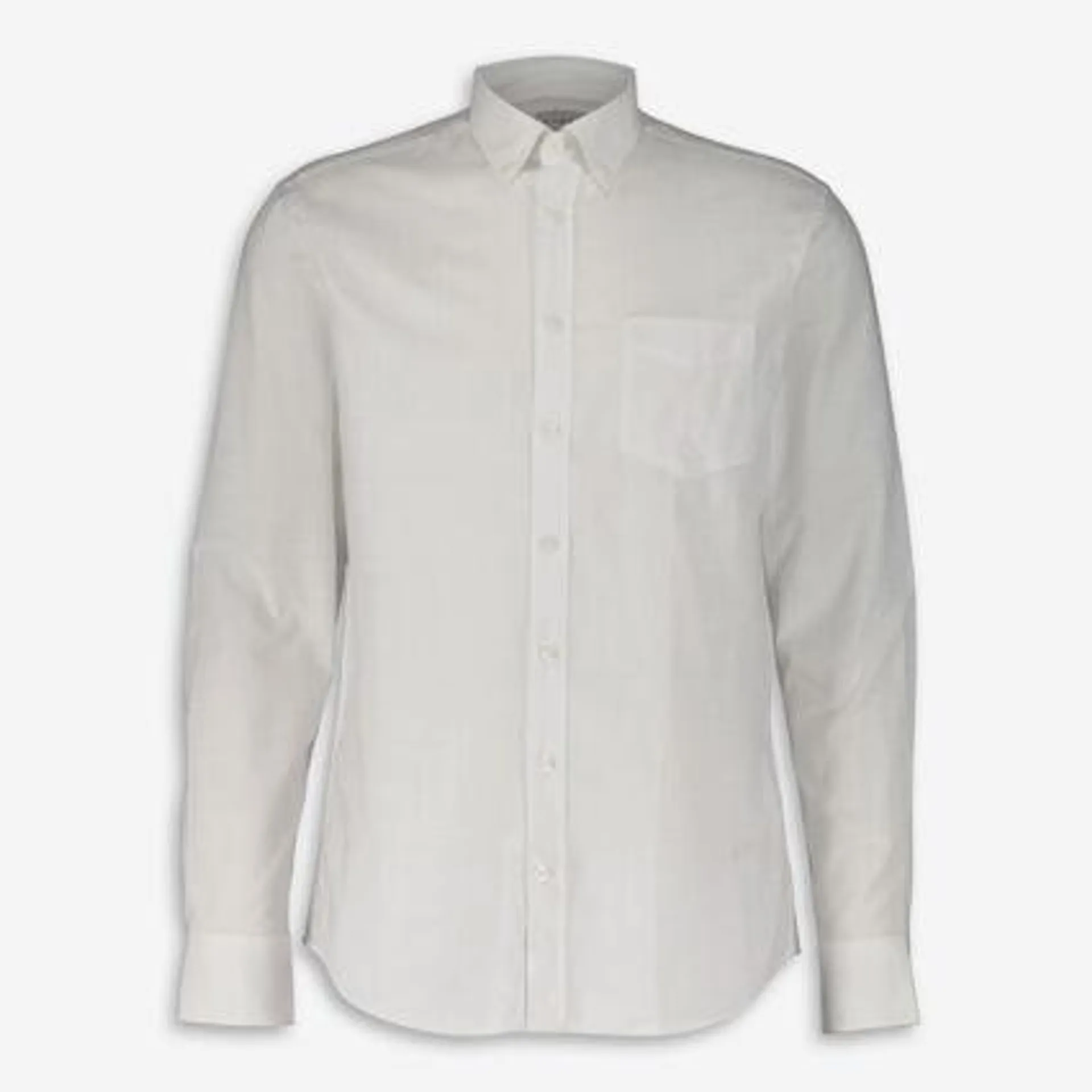 Weißes BD Freizeithemd mit Button-Down-Kragen