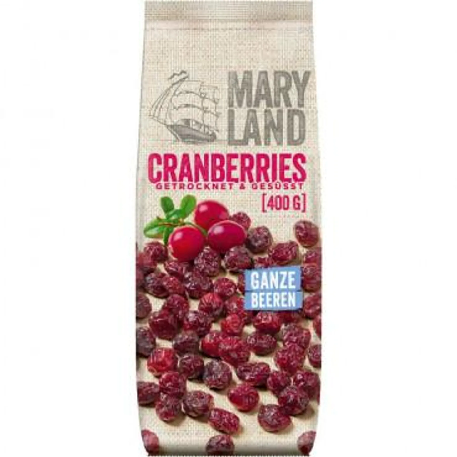 Cranberries, getrocknet und gesüßt