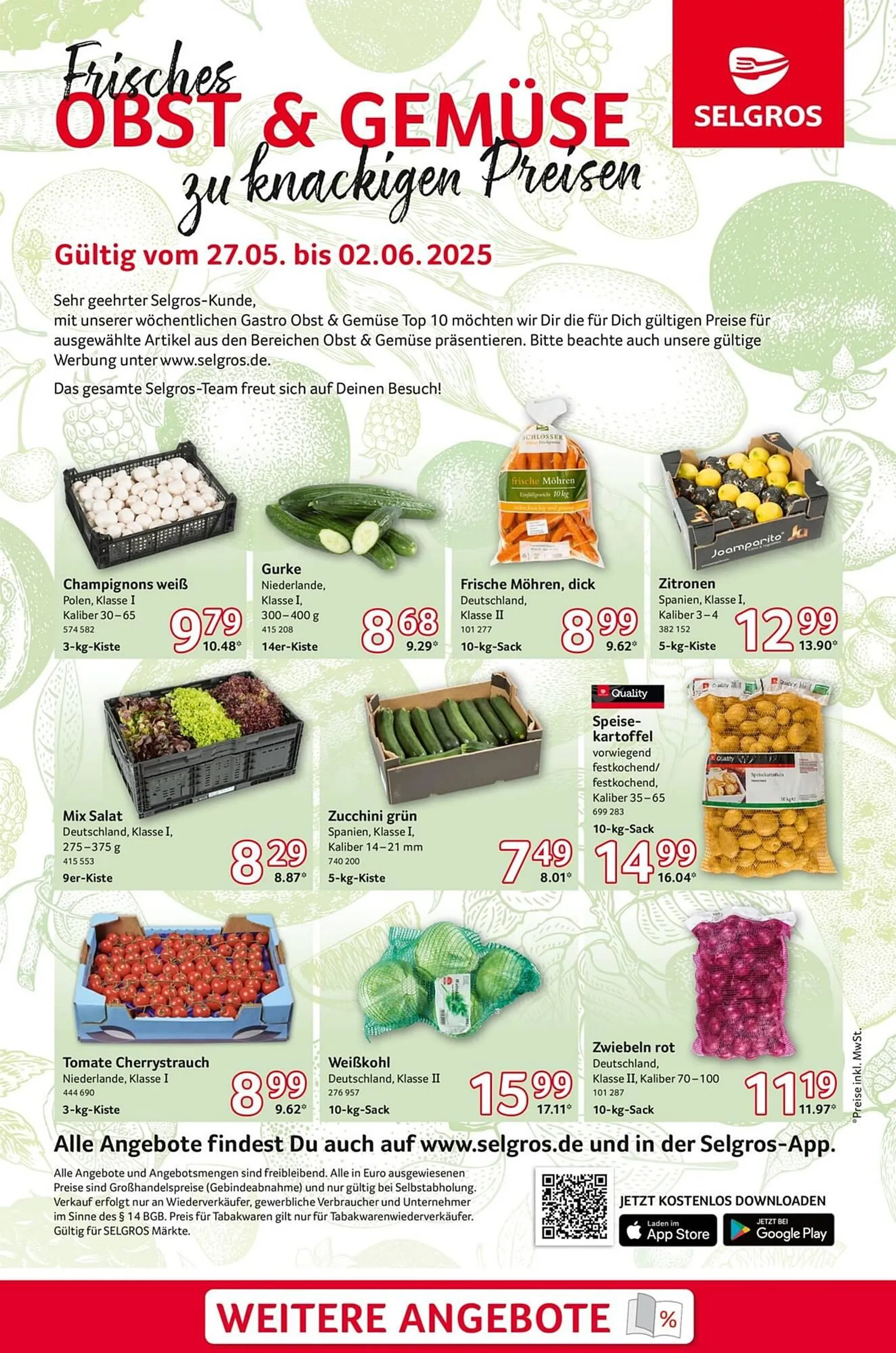 Selgros Prospekt von 27. Mai bis 2. Juni 2025 - Prospekt seite 1