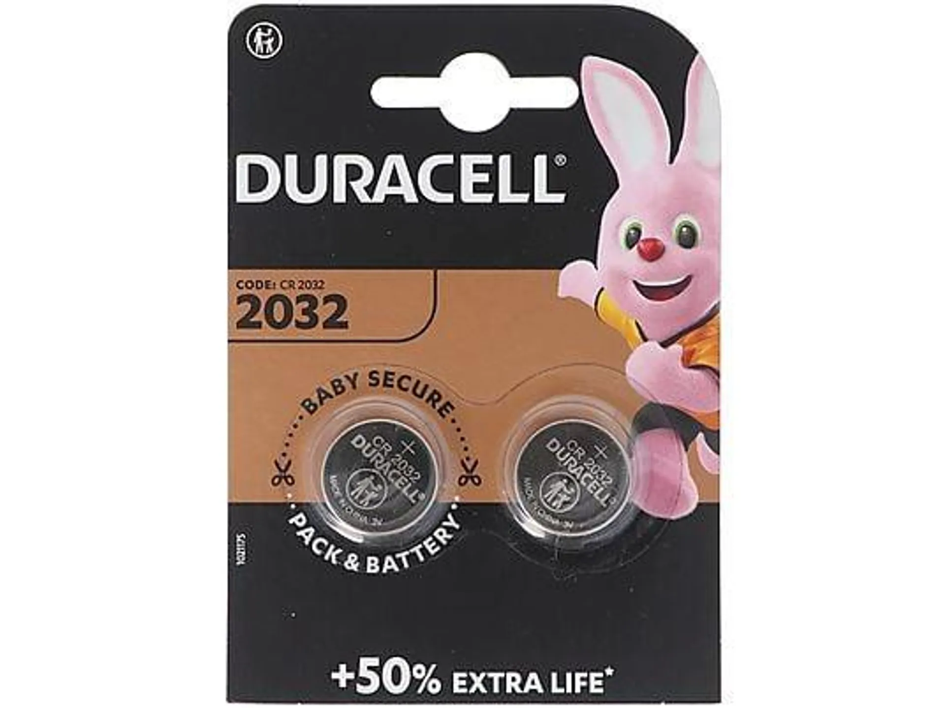 DURACELL Duracell CR2032 Lithium Batterie 3 Volt mit bis zu Li - Lithium Batterie, 230 mAh