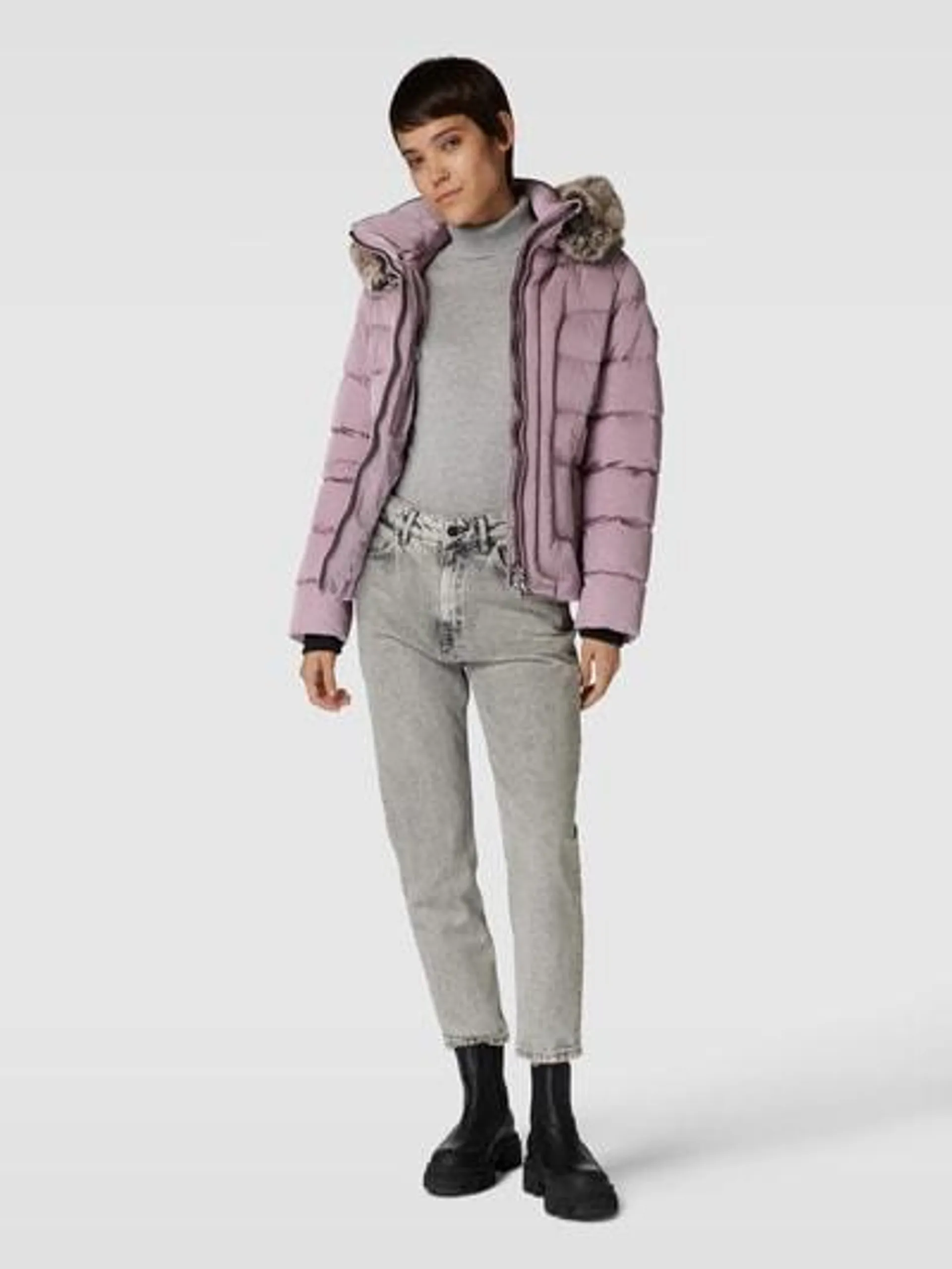 Funktionsjacke mit Kunstfell Modell 'ASTORIA' in lavender melange