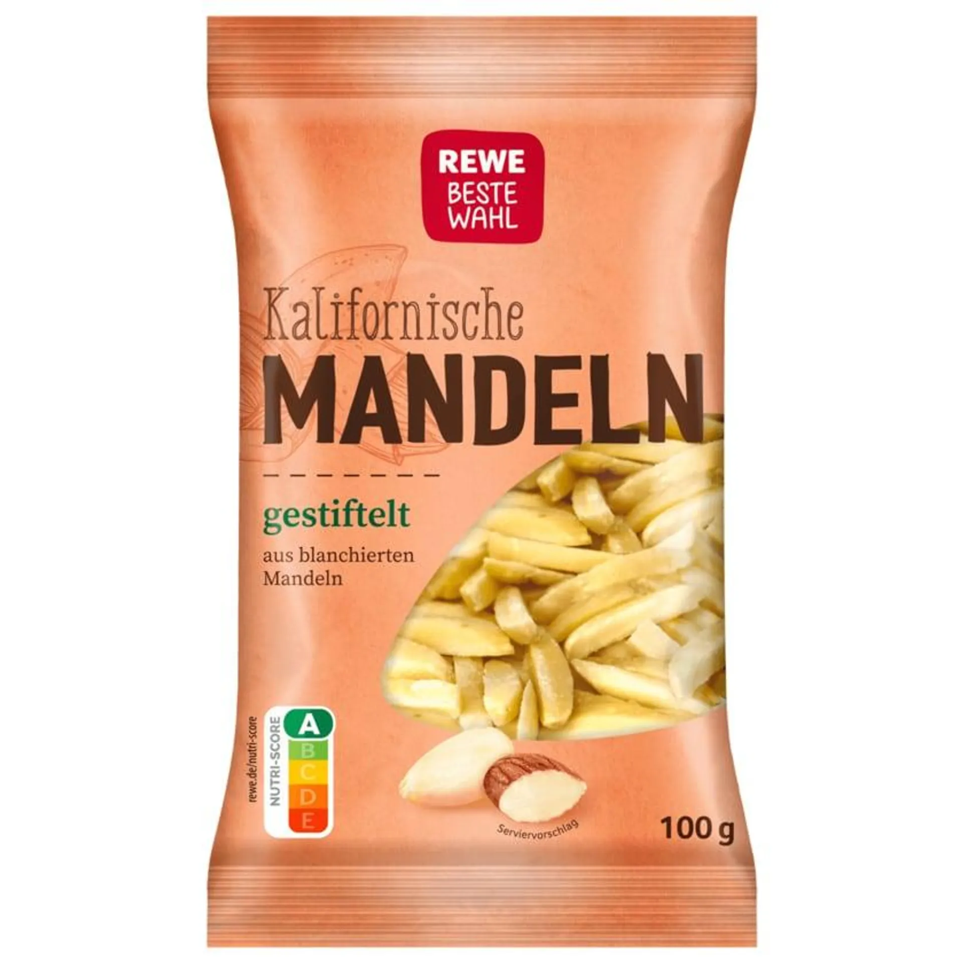 REWE Beste Wahl Mandeln gestiftelt 100g